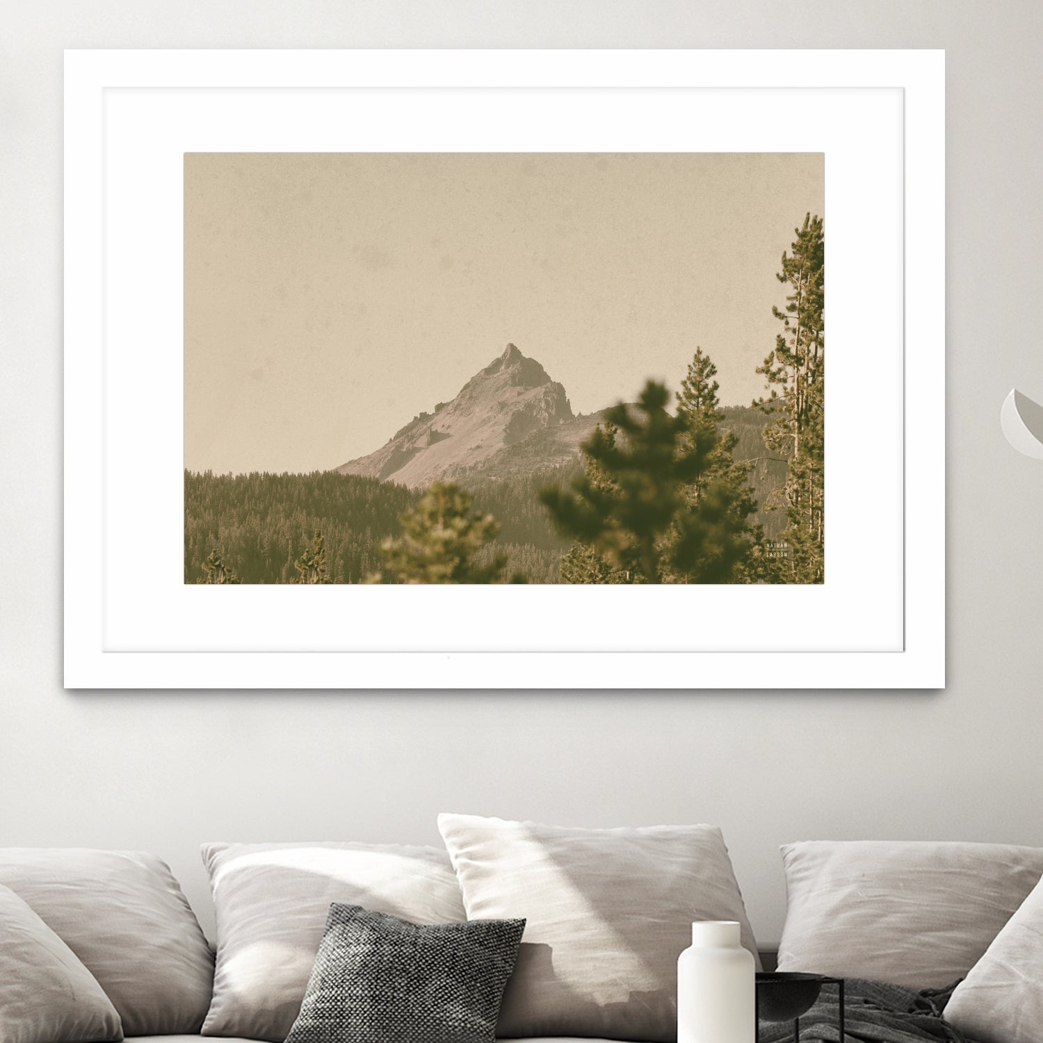 Mountainous II by Nathan Larson on GIANT ART - brown
