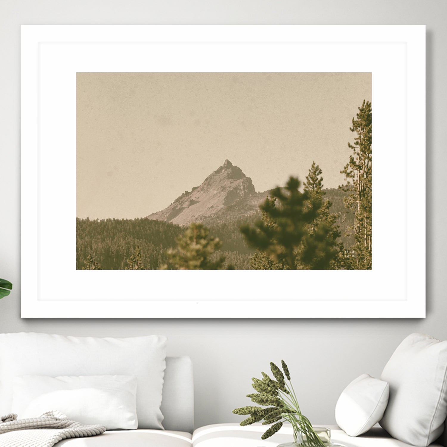 Mountainous II by Nathan Larson on GIANT ART - brown