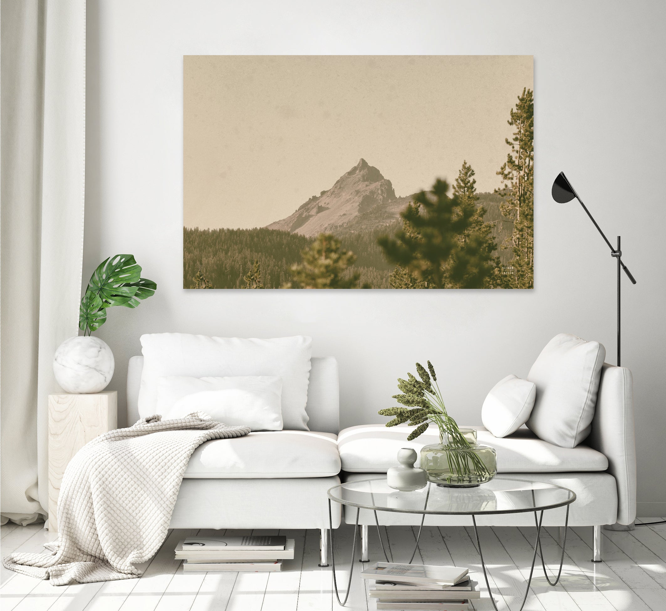 Mountainous II by Nathan Larson on GIANT ART - brown
