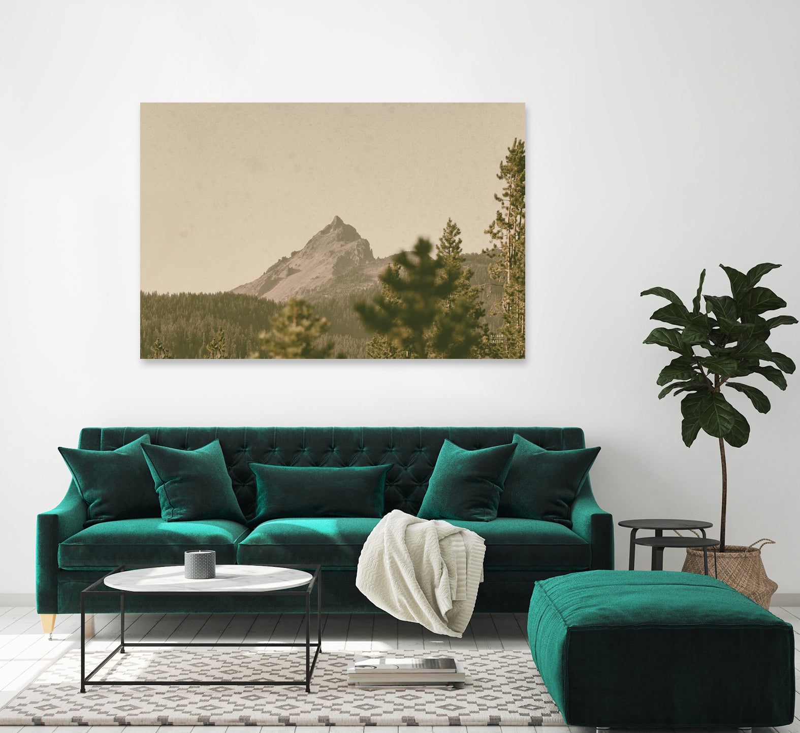 Mountainous II by Nathan Larson on GIANT ART - brown