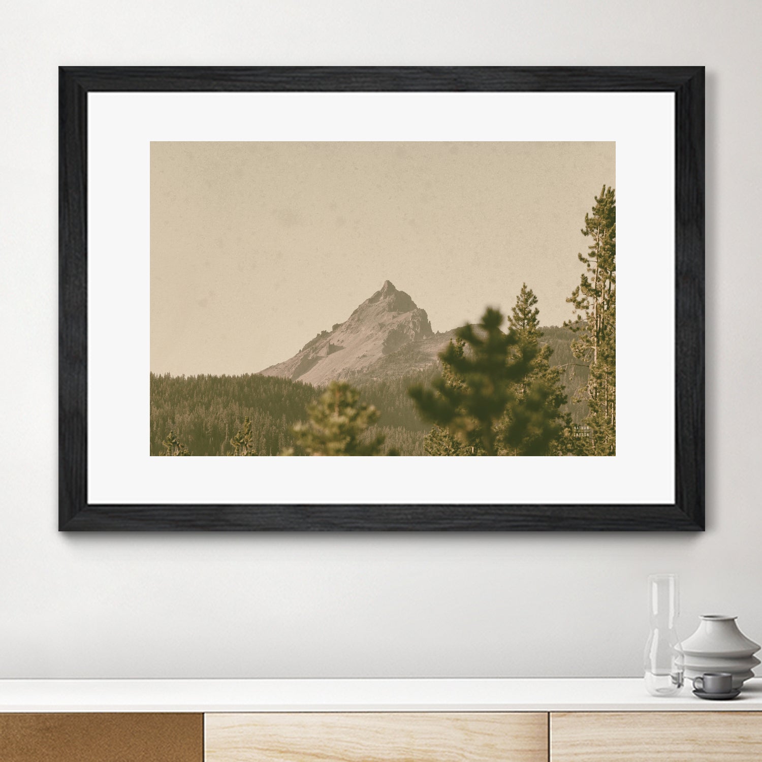 Mountainous II by Nathan Larson on GIANT ART - brown