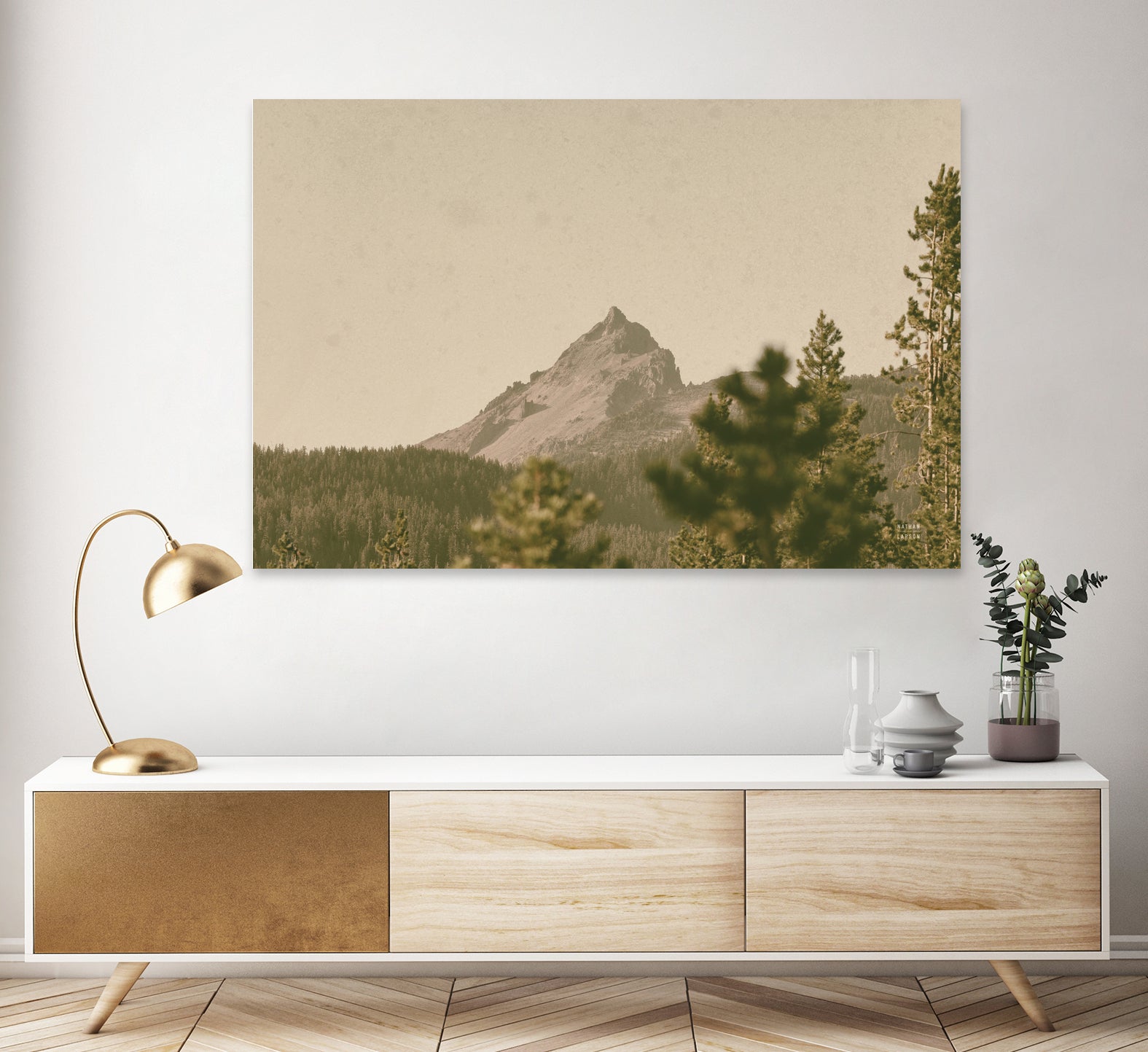 Mountainous II by Nathan Larson on GIANT ART - brown