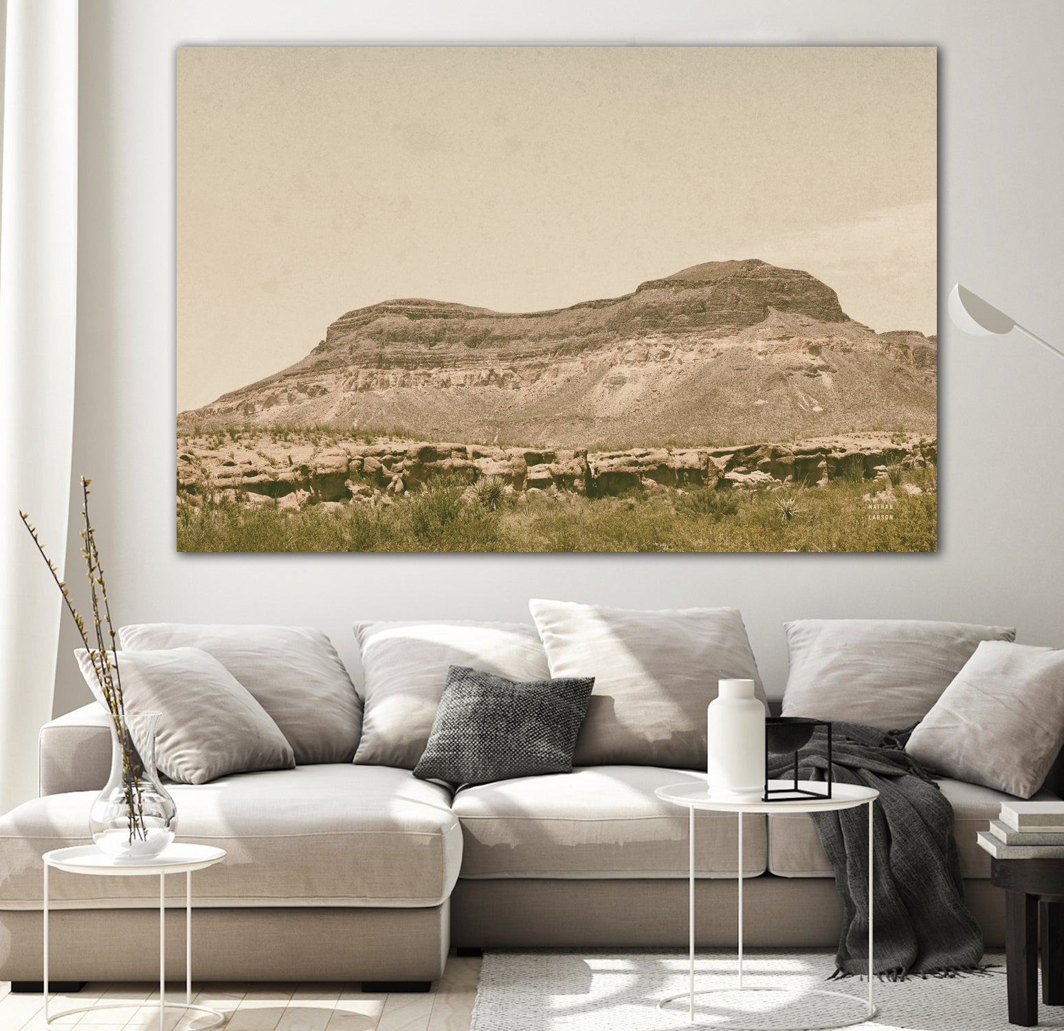 Mountainous III by Nathan Larson on GIANT ART - brown