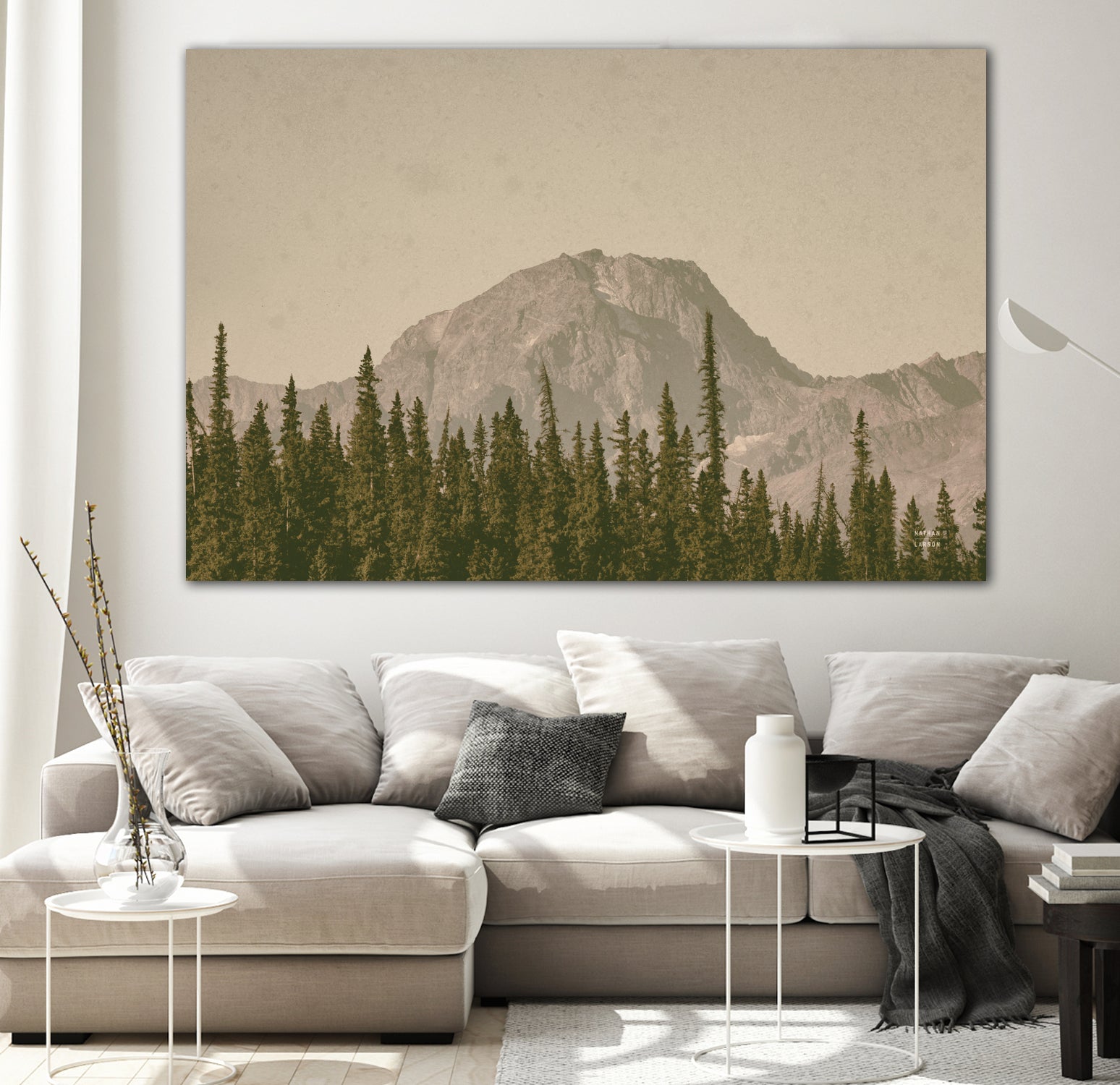 Mountainous IV by Nathan Larson on GIANT ART - brown