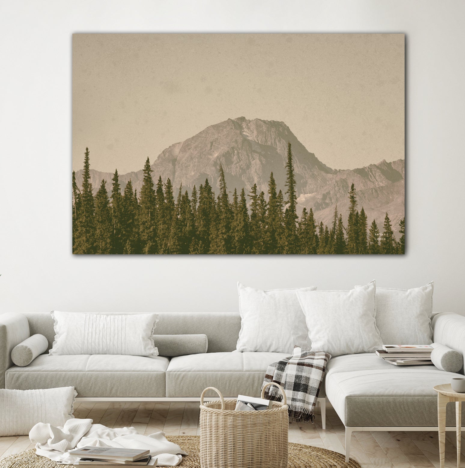 Mountainous IV by Nathan Larson on GIANT ART - brown