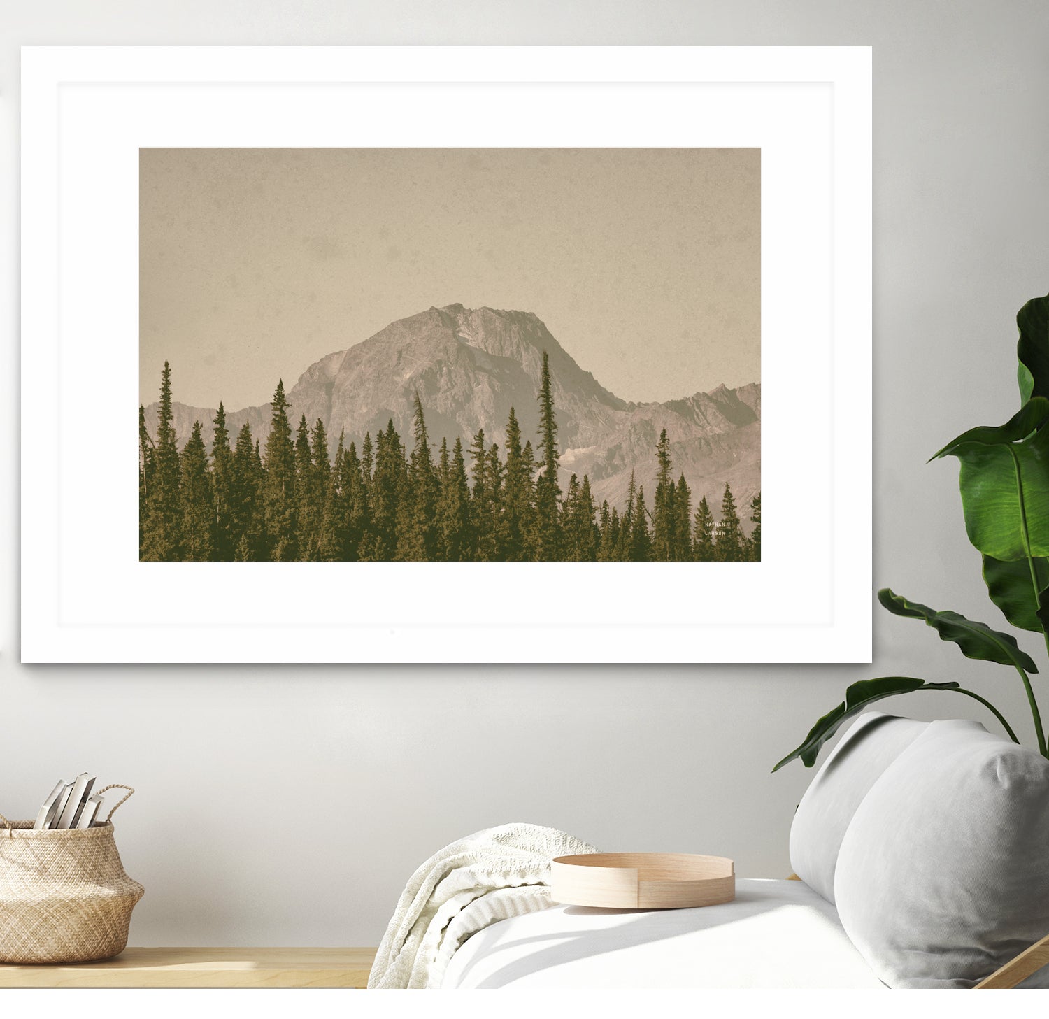 Mountainous IV by Nathan Larson on GIANT ART - brown