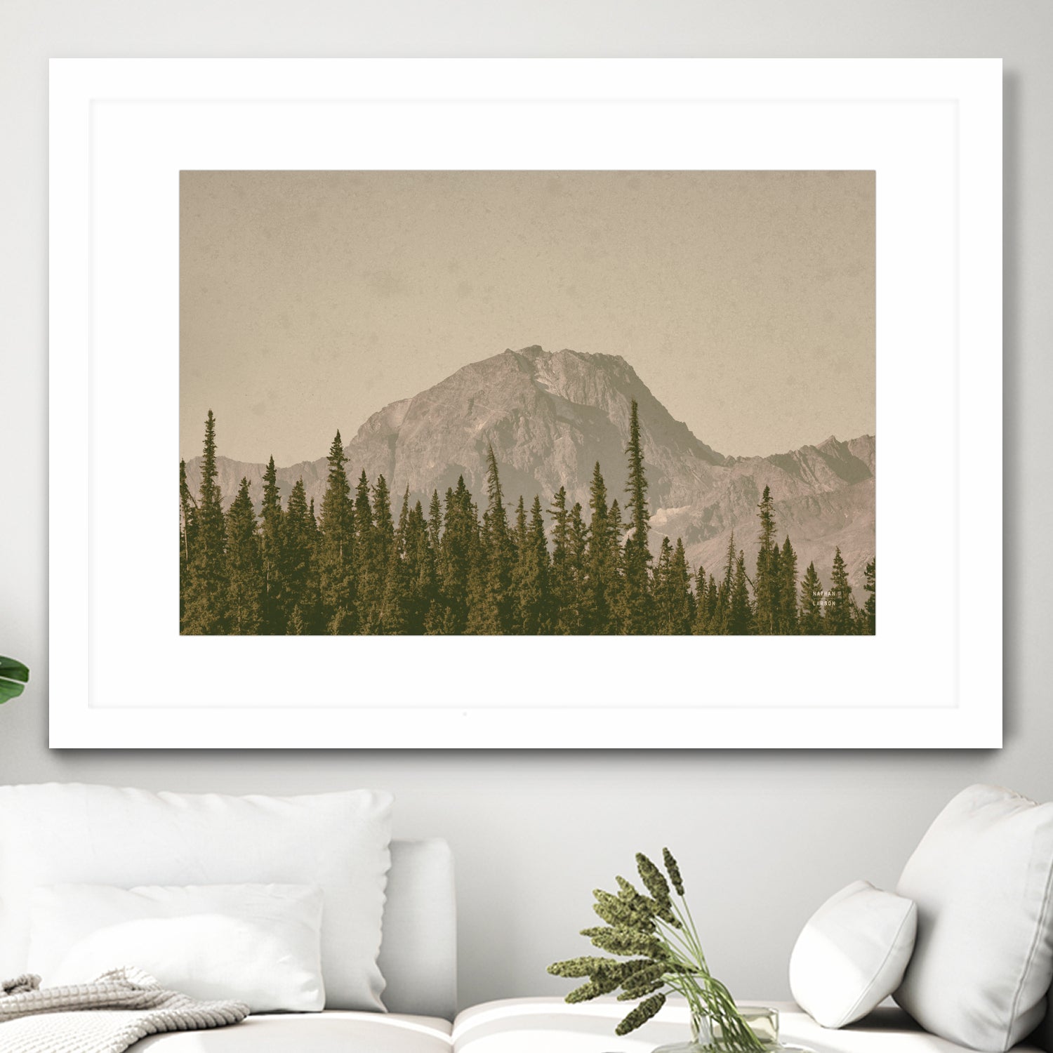 Mountainous IV by Nathan Larson on GIANT ART - brown