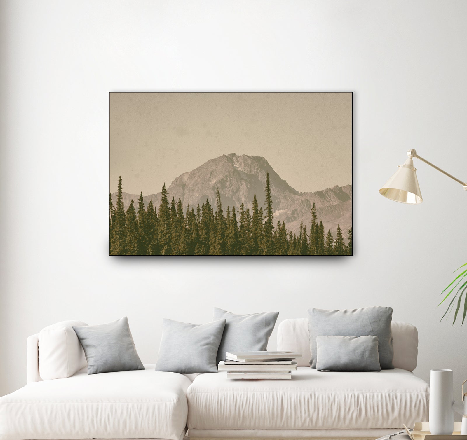 Mountainous IV by Nathan Larson on GIANT ART - brown