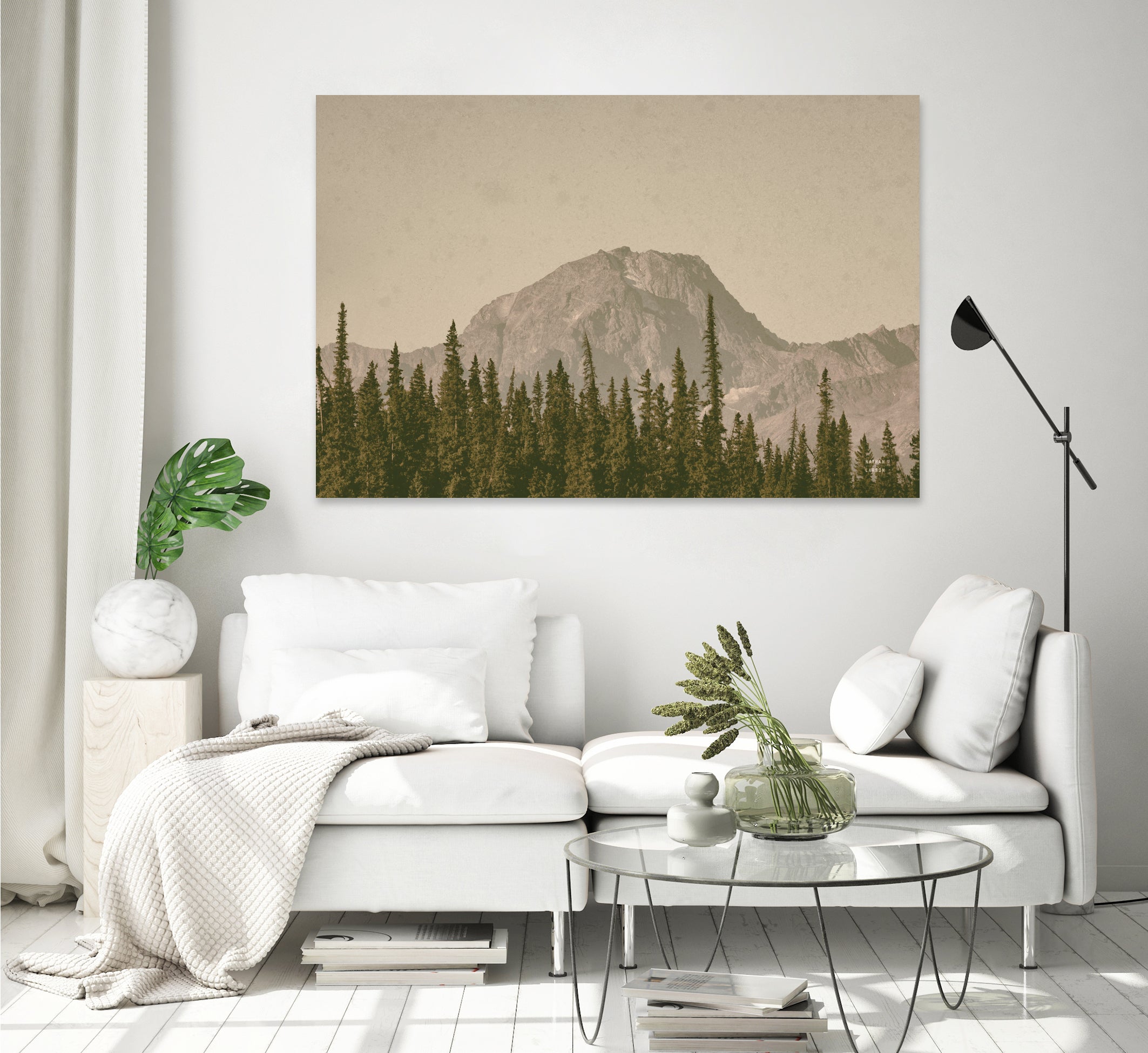 Mountainous IV by Nathan Larson on GIANT ART - brown