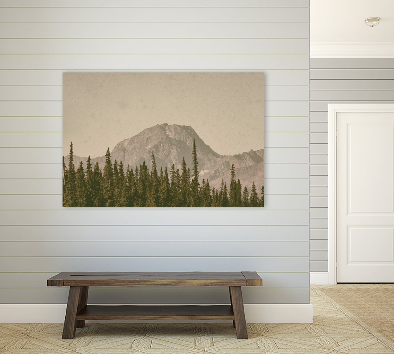 Mountainous IV by Nathan Larson on GIANT ART - brown