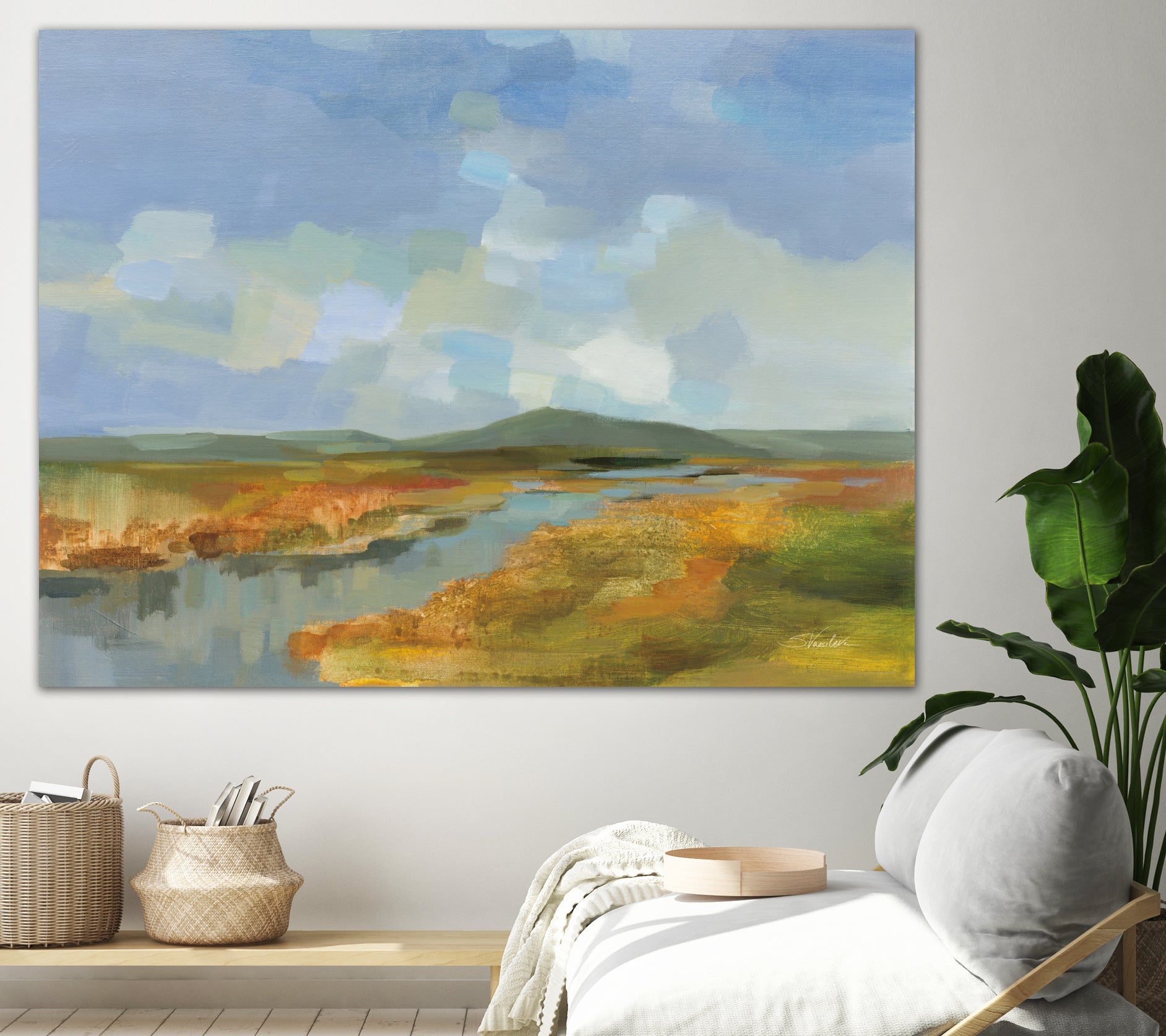 Meanders by Silvia Vassileva on GIANT ART - blue