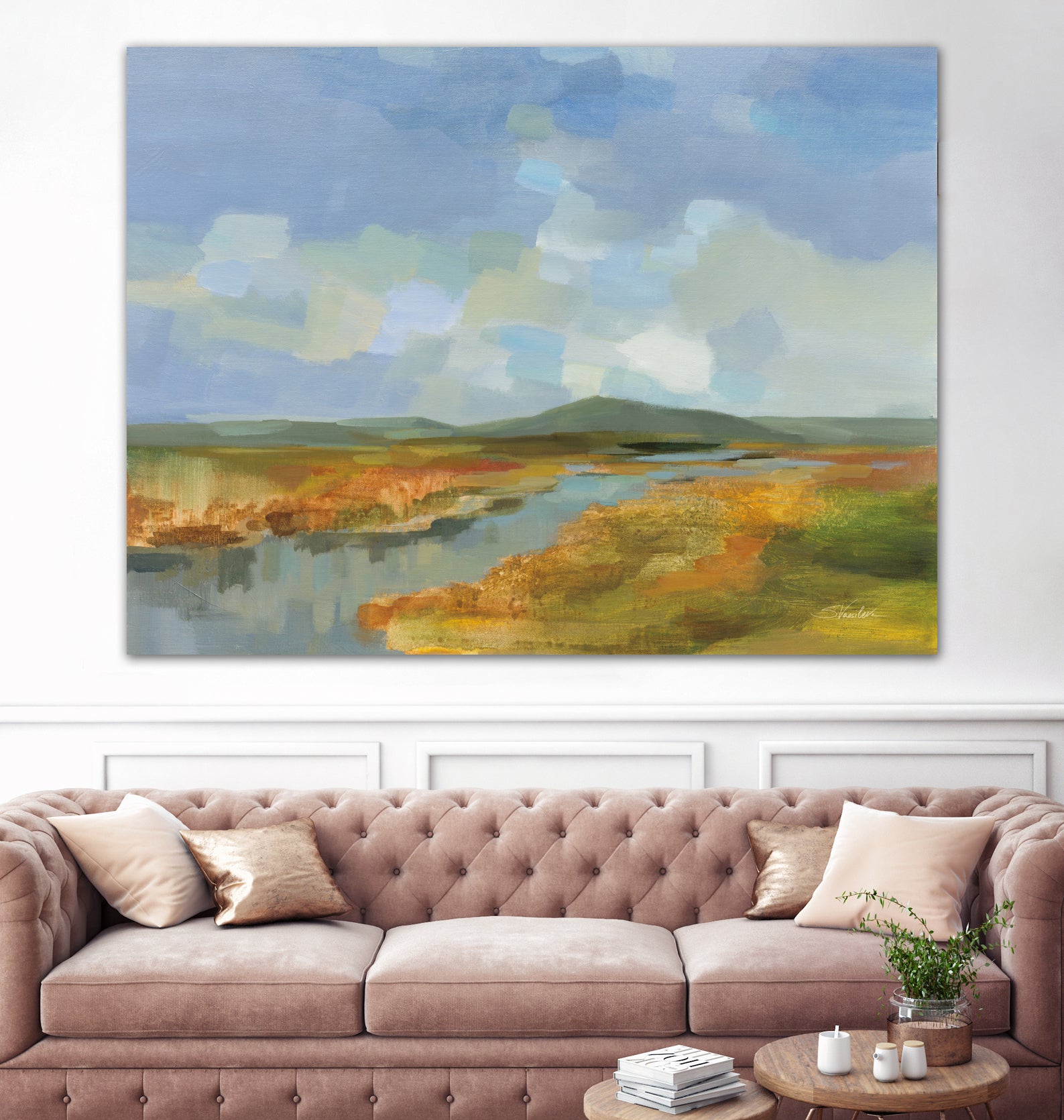 Meanders by Silvia Vassileva on GIANT ART - blue