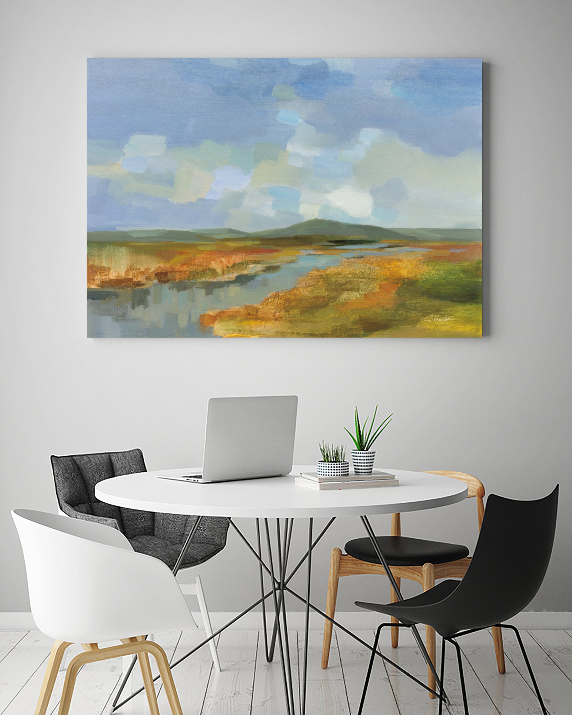 Meanders by Silvia Vassileva on GIANT ART - blue