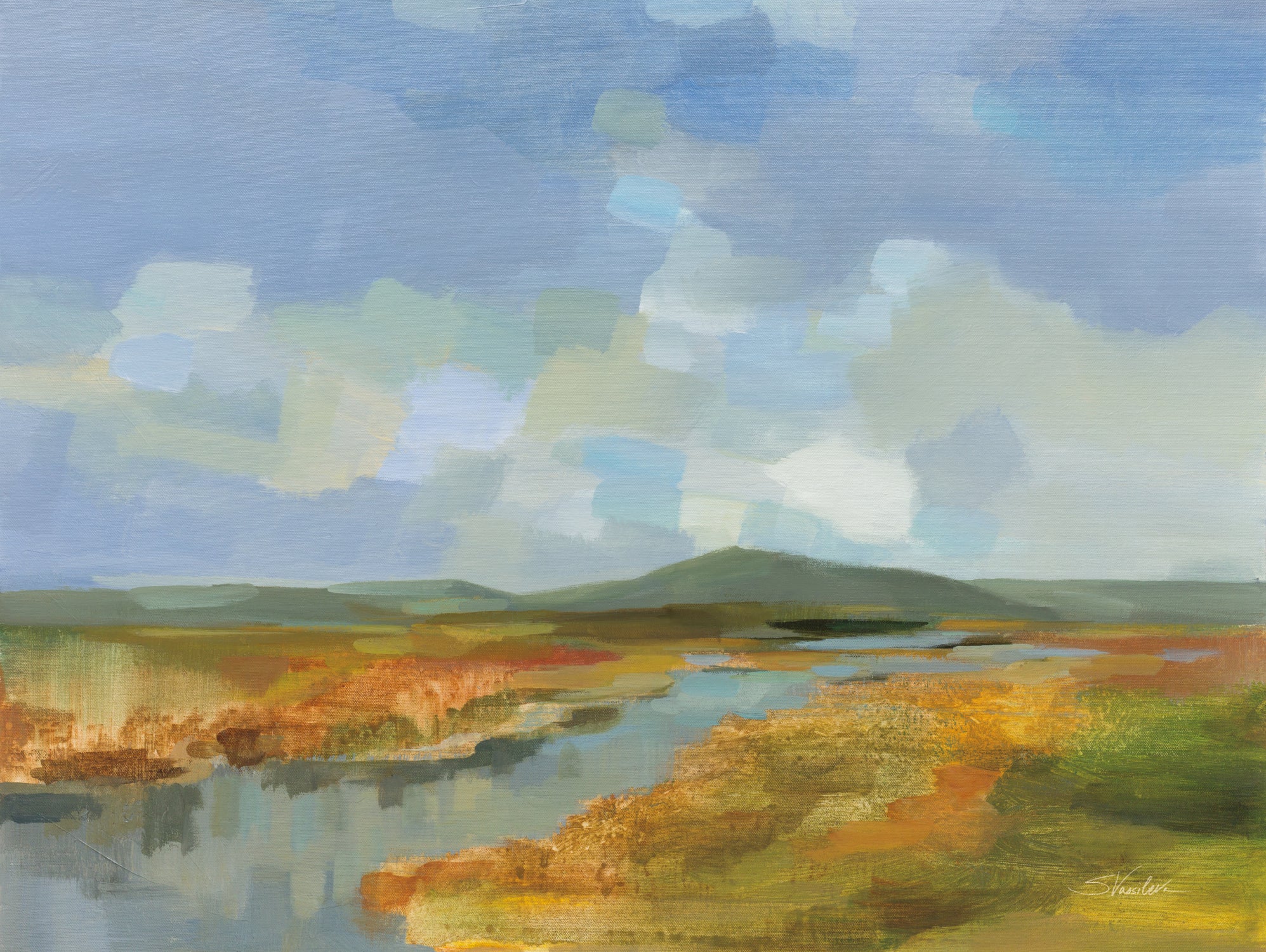 Meanders by Silvia Vassileva on GIANT ART - blue