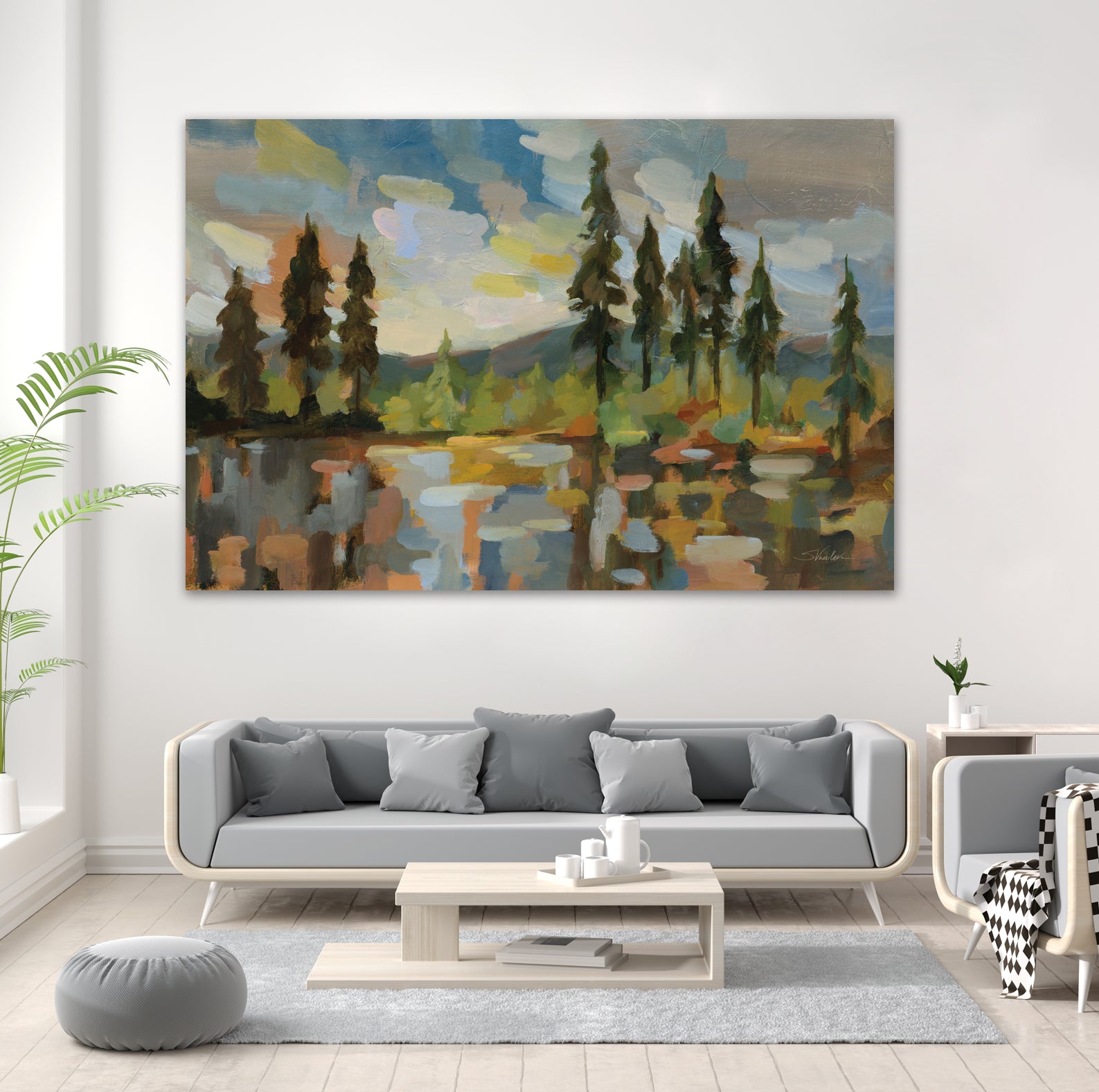 High Mountain Lake by Silvia Vassileva on GIANT ART - blue