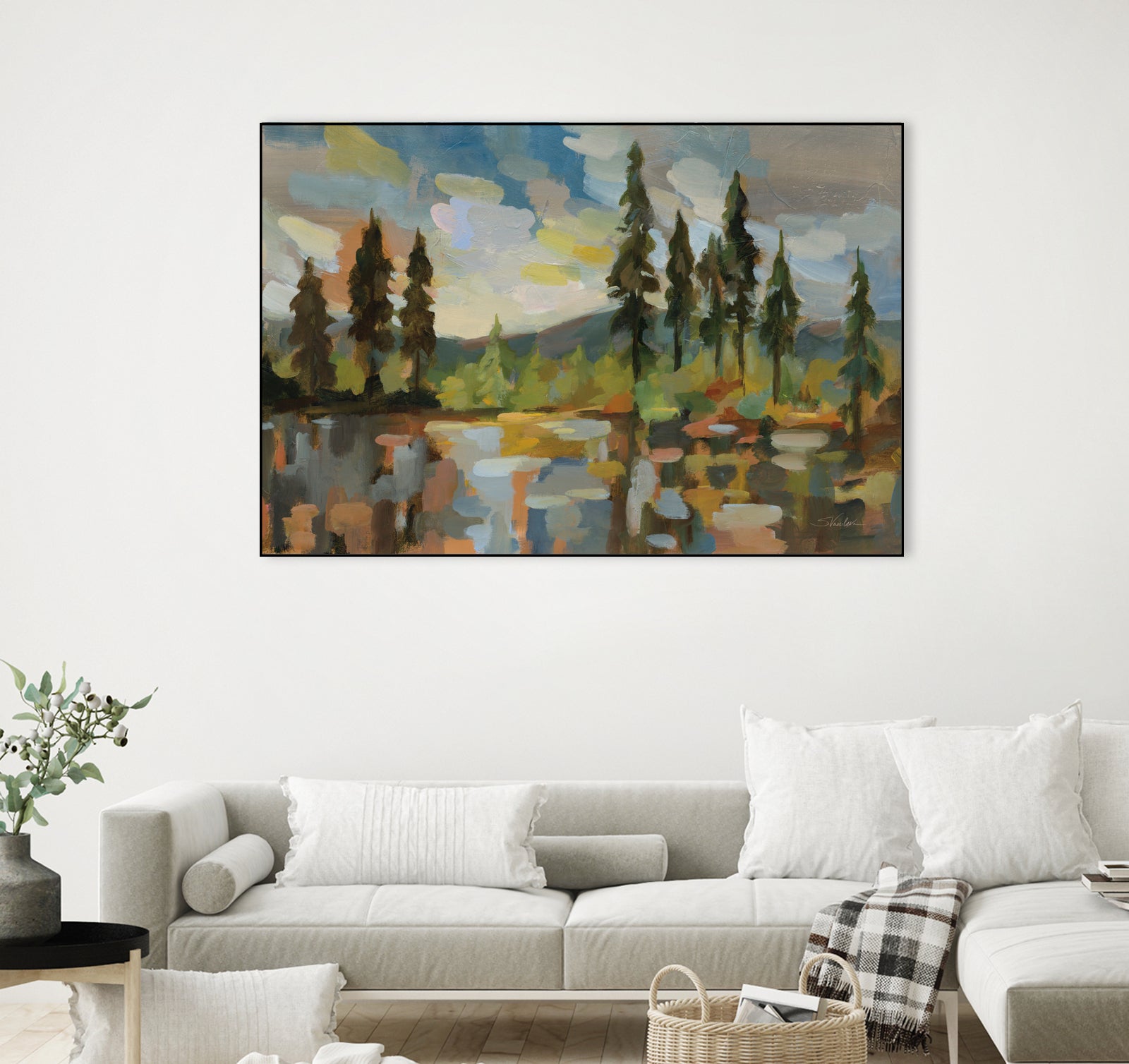 High Mountain Lake by Silvia Vassileva on GIANT ART - blue