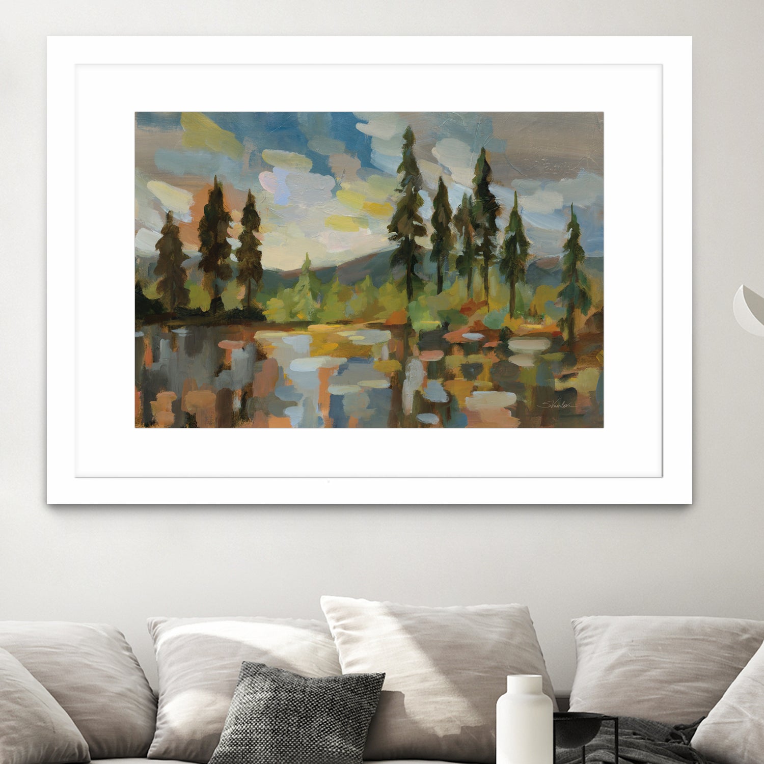 High Mountain Lake by Silvia Vassileva on GIANT ART - blue