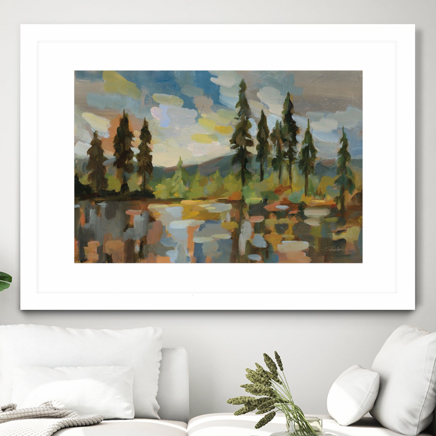 High Mountain Lake by Silvia Vassileva on GIANT ART - blue