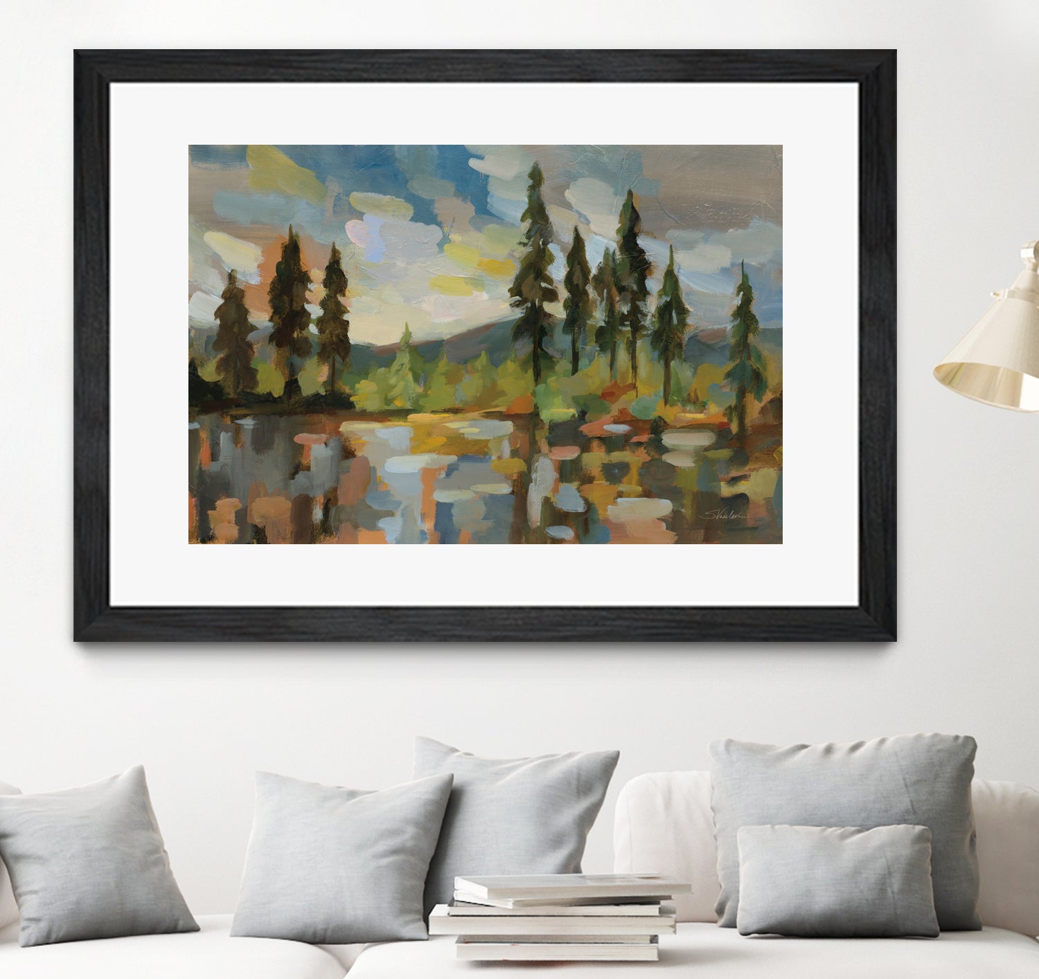 High Mountain Lake by Silvia Vassileva on GIANT ART - blue
