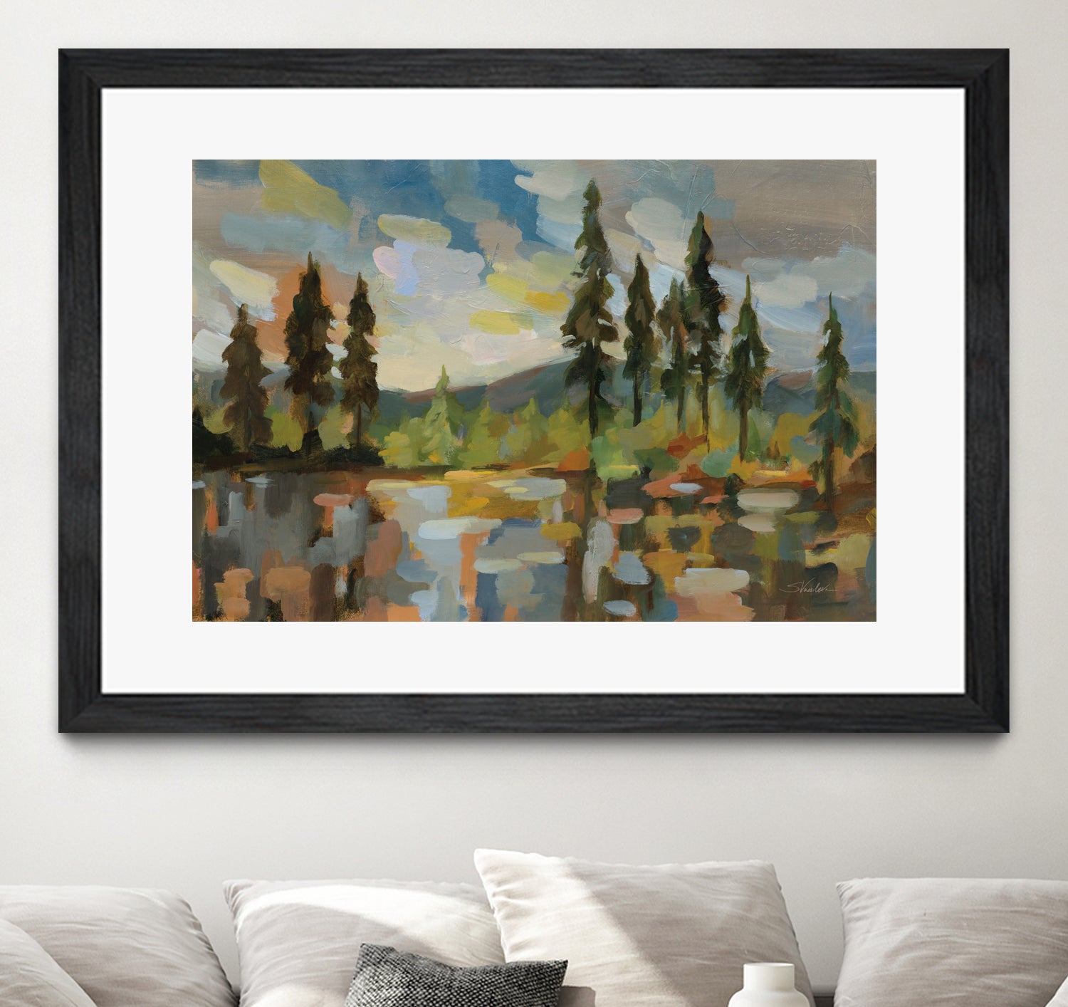 High Mountain Lake by Silvia Vassileva on GIANT ART - blue