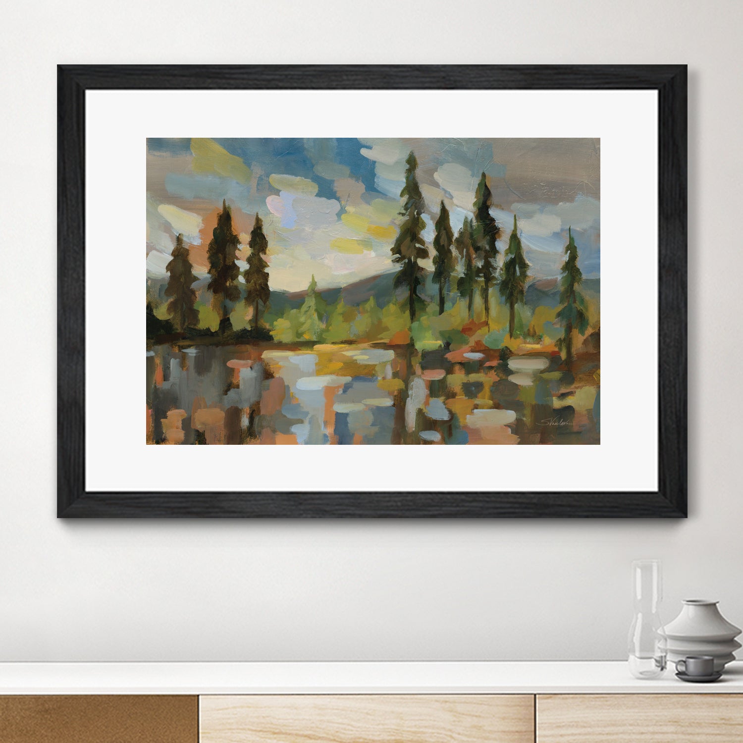 High Mountain Lake by Silvia Vassileva on GIANT ART - blue