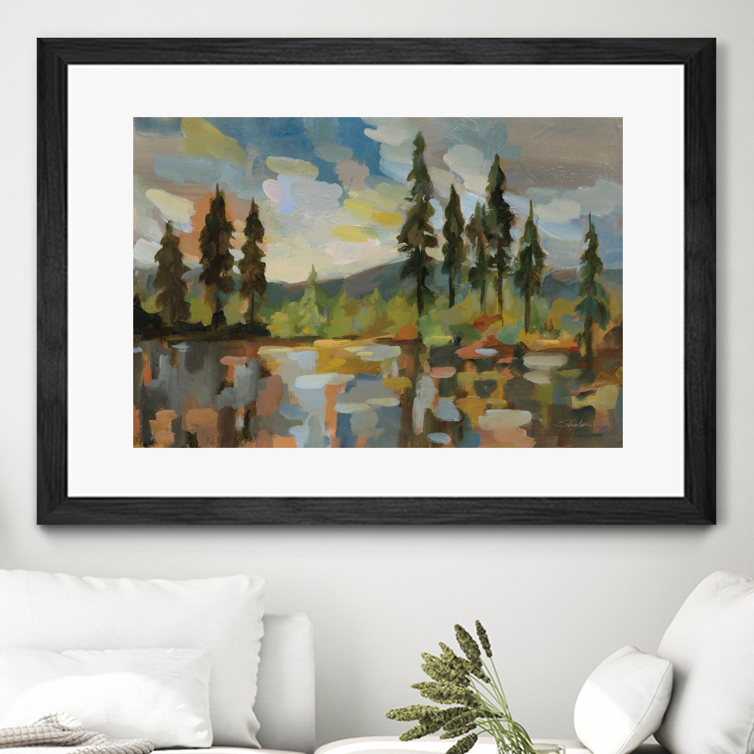 High Mountain Lake by Silvia Vassileva on GIANT ART - blue