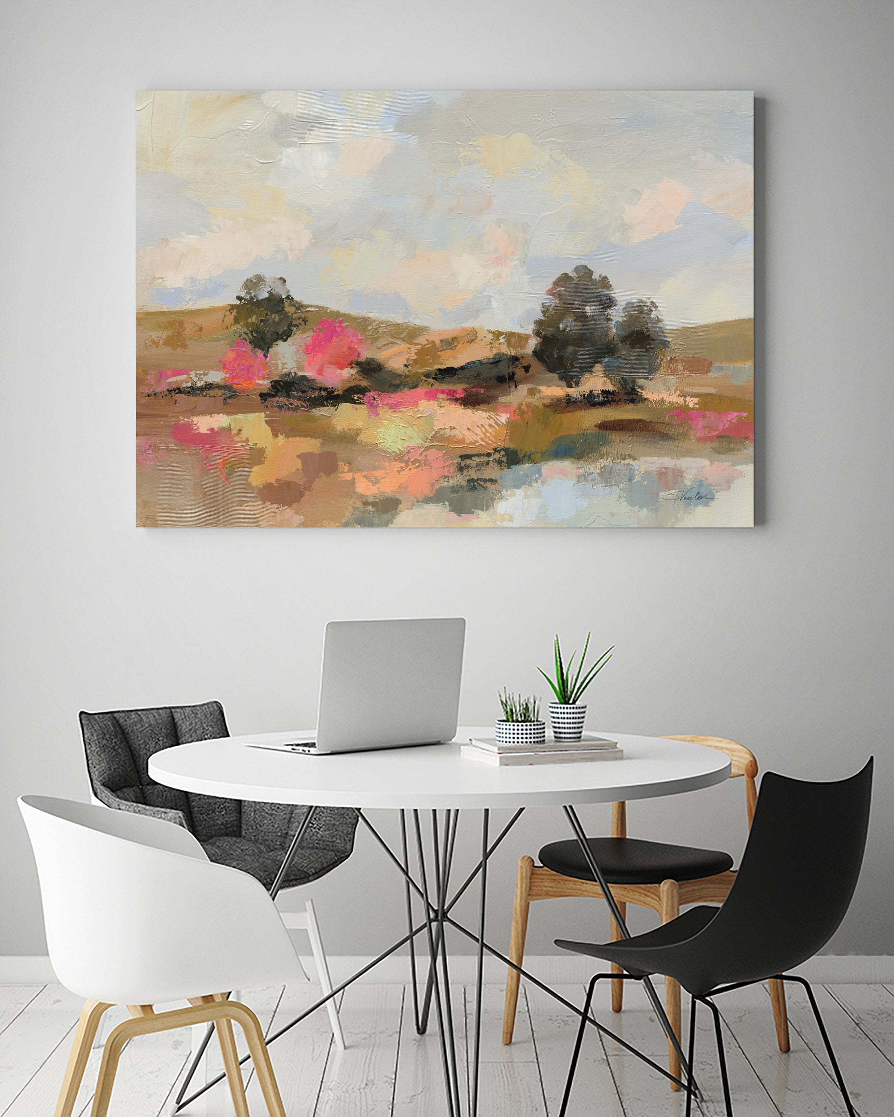 Lakeside Reminiscence by Silvia Vassileva on GIANT ART - brown landscape