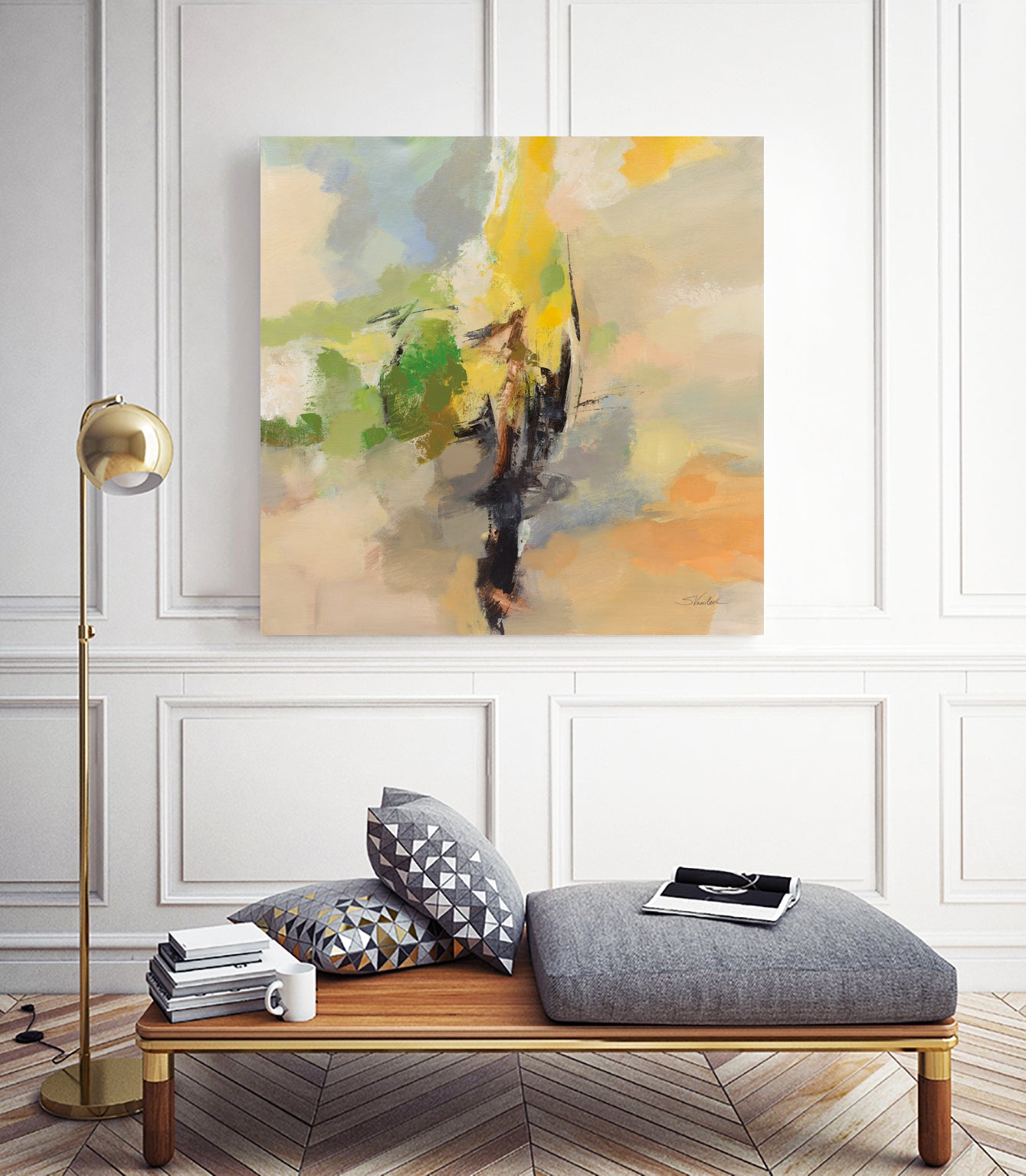 Lemon Grove by Silvia Vassileva on GIANT ART - black abstract