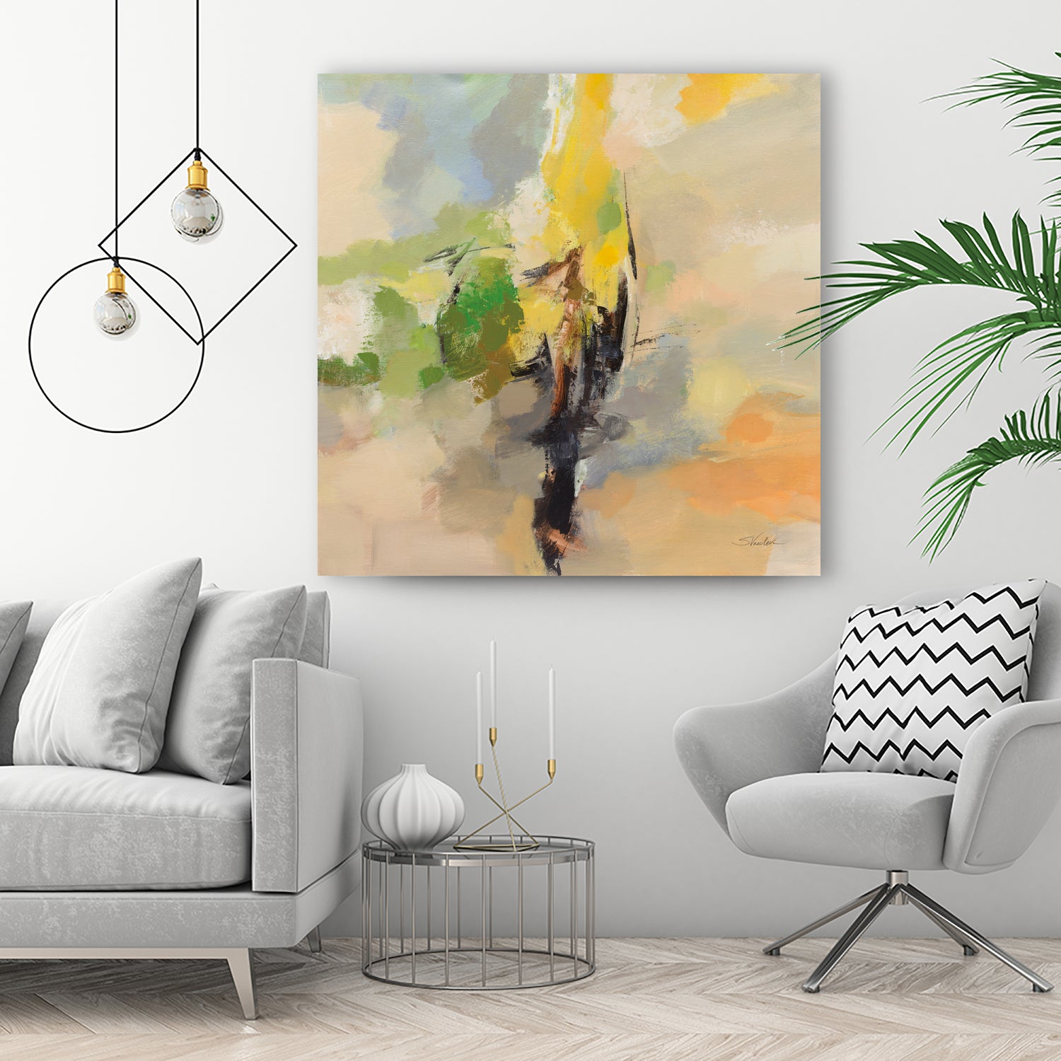Lemon Grove by Silvia Vassileva on GIANT ART - black abstract