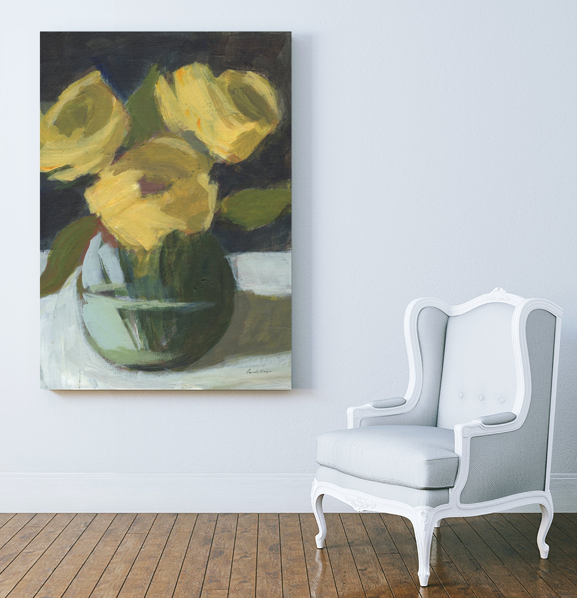 Trio by Pamela Munger on GIANT ART - grey botanical