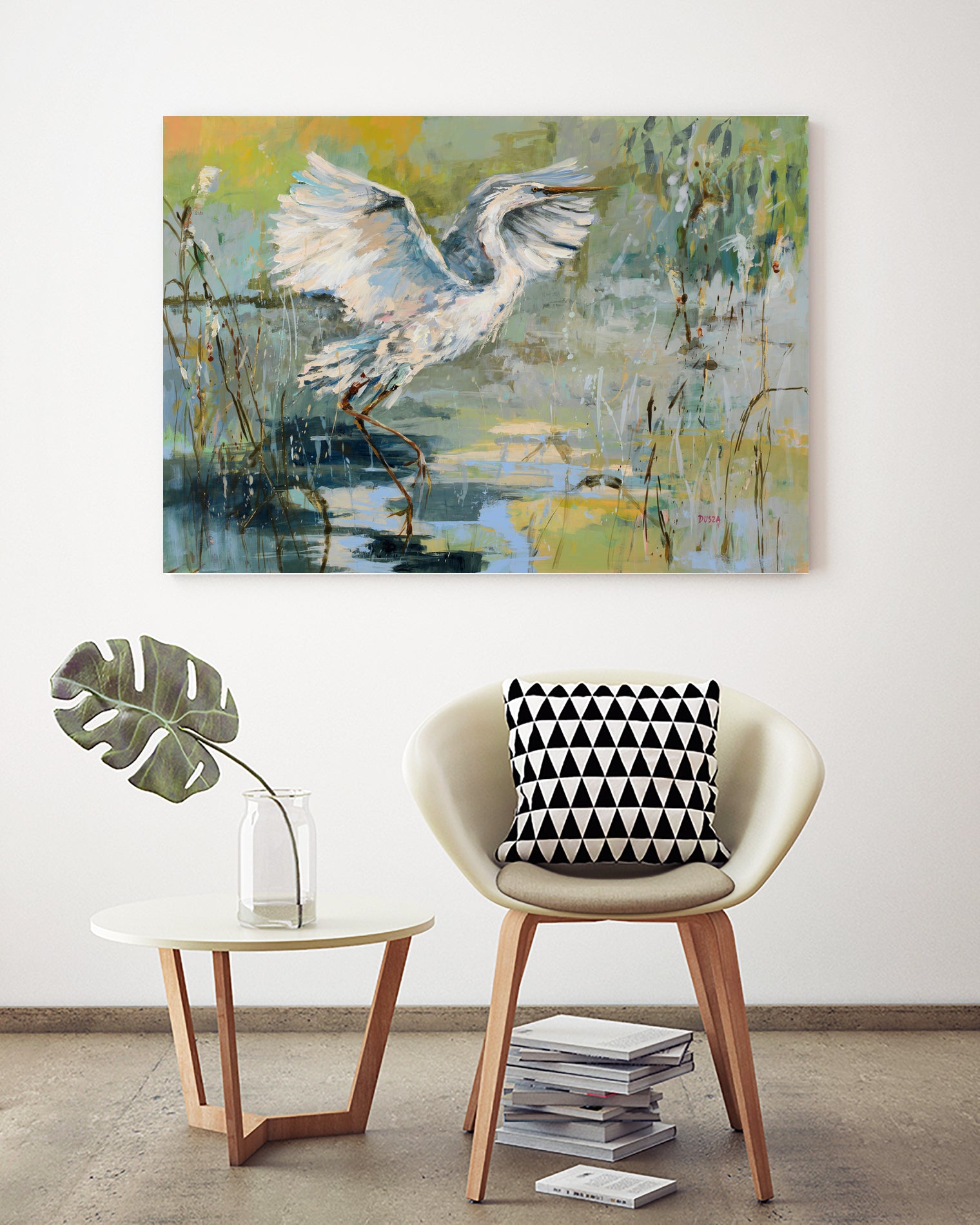 Shoreline Bird 1 by Dusza on GIANT ART - purple landscapes