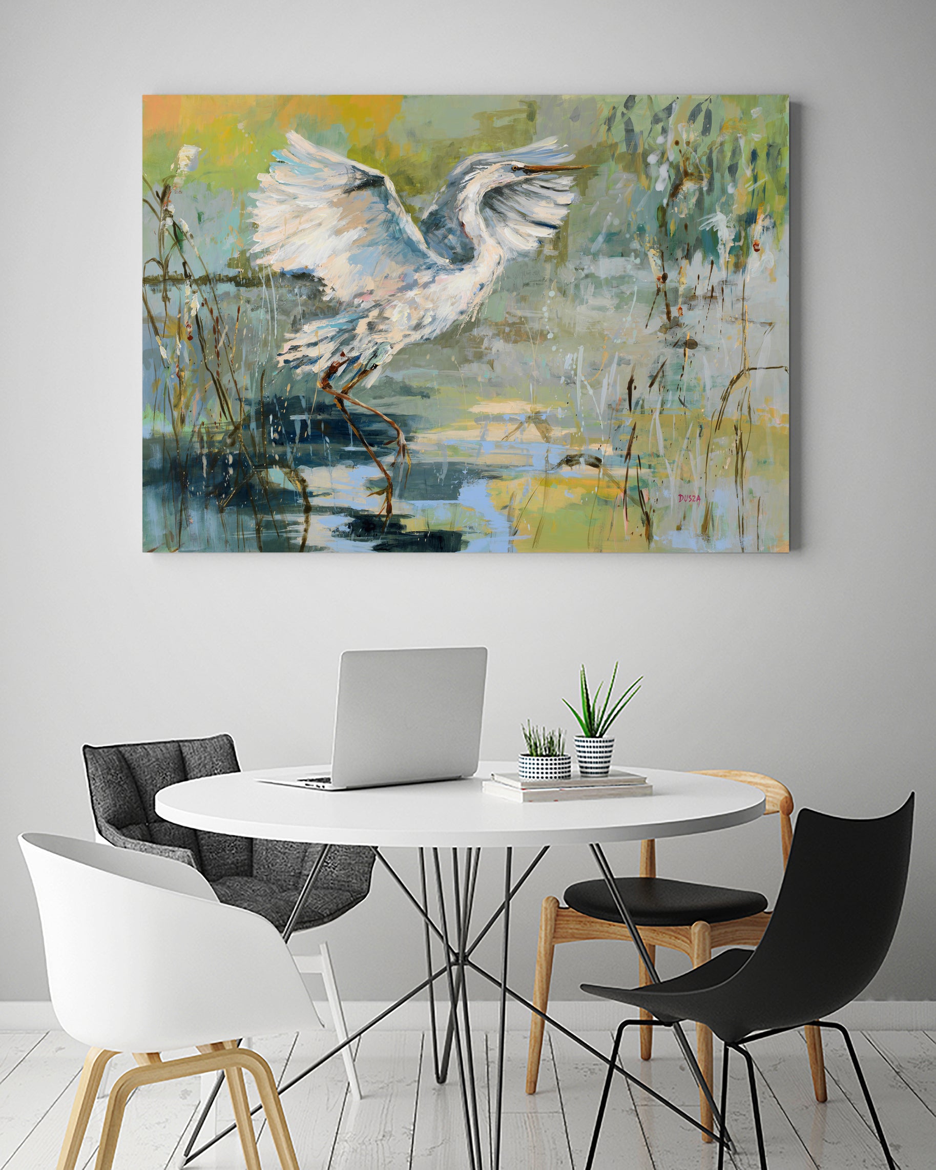 Shoreline Bird 1 by Dusza on GIANT ART - purple landscapes