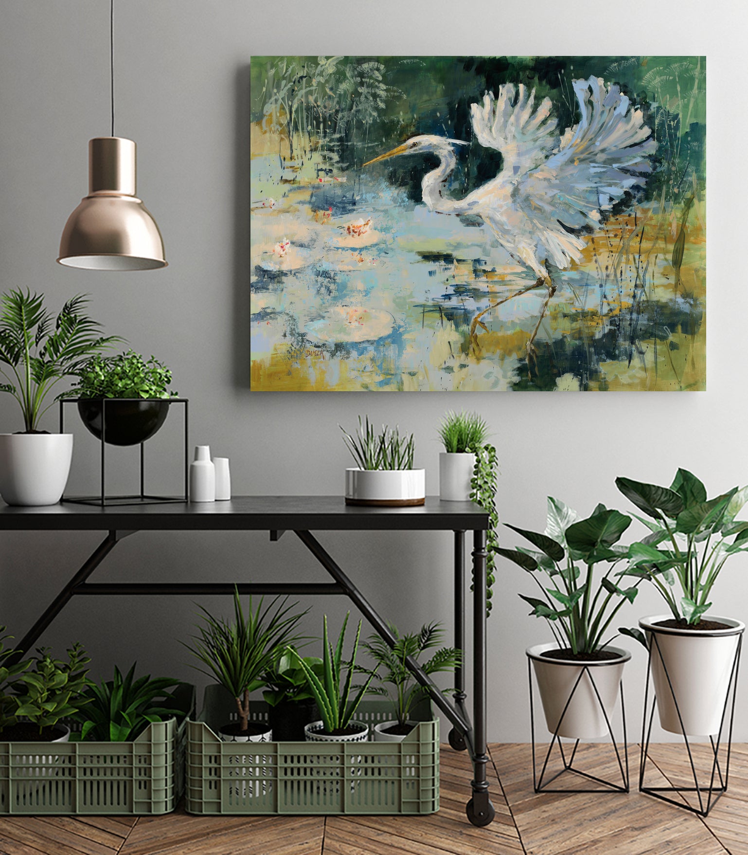 Shoreline Bird 2 by Dusza on GIANT ART - purple landscapes