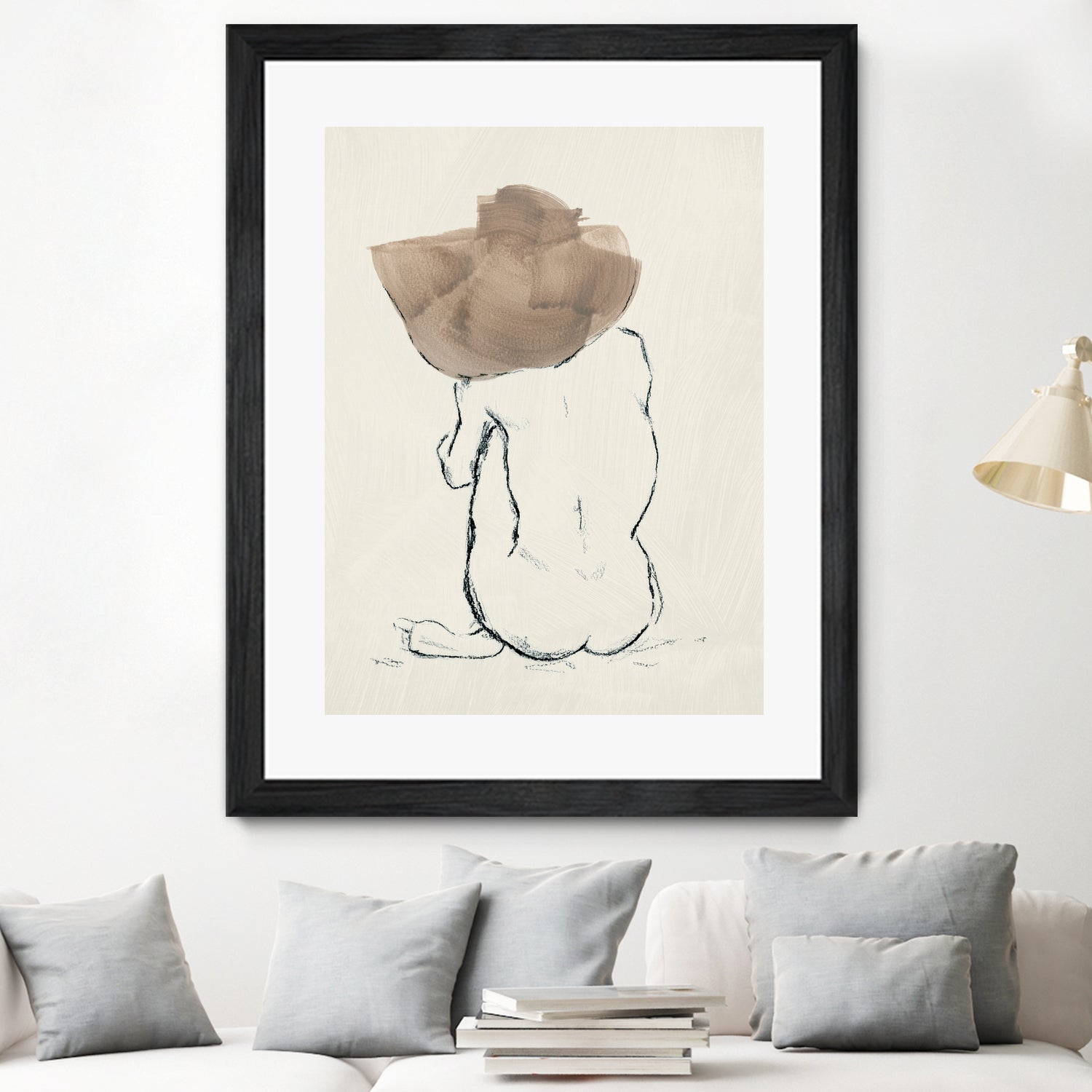 Girl with Floppy Hat by Chloe Elliott on GIANT ART - figurative figurative
