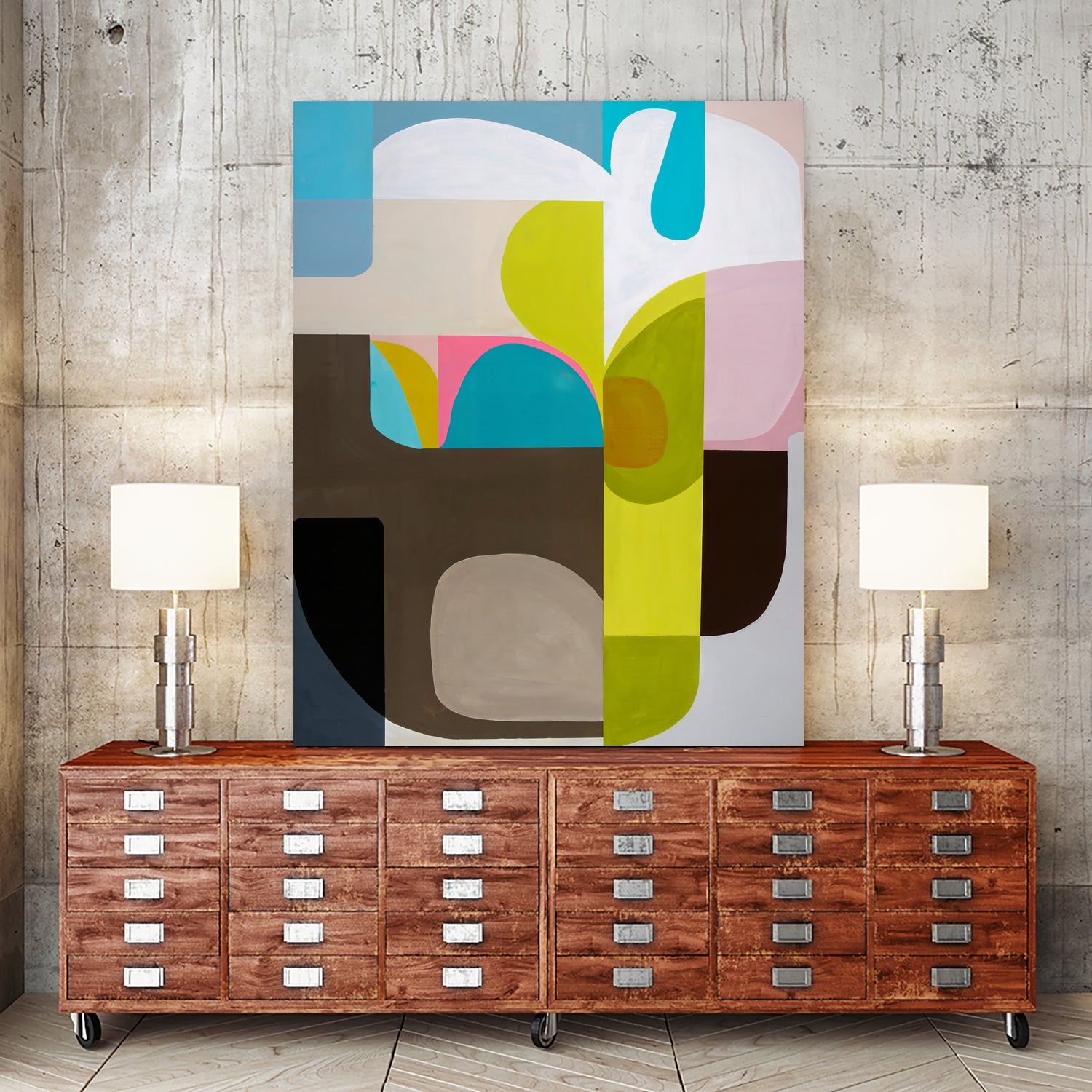 Tangled Sky and Garden by Marion Griese on GIANT ART - green abstract