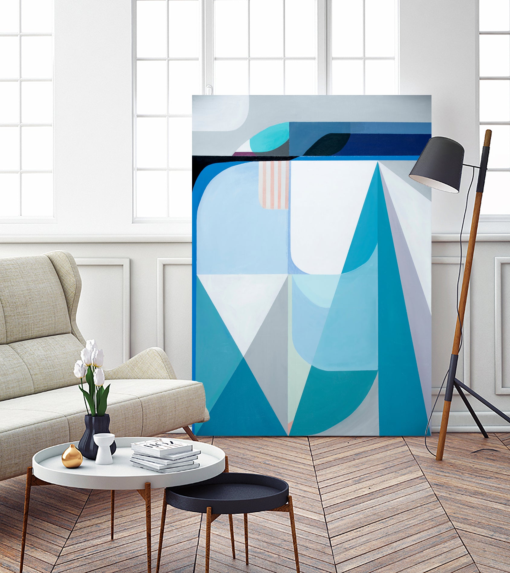 Frozen Shores by Marion Griese on GIANT ART - blue abstract