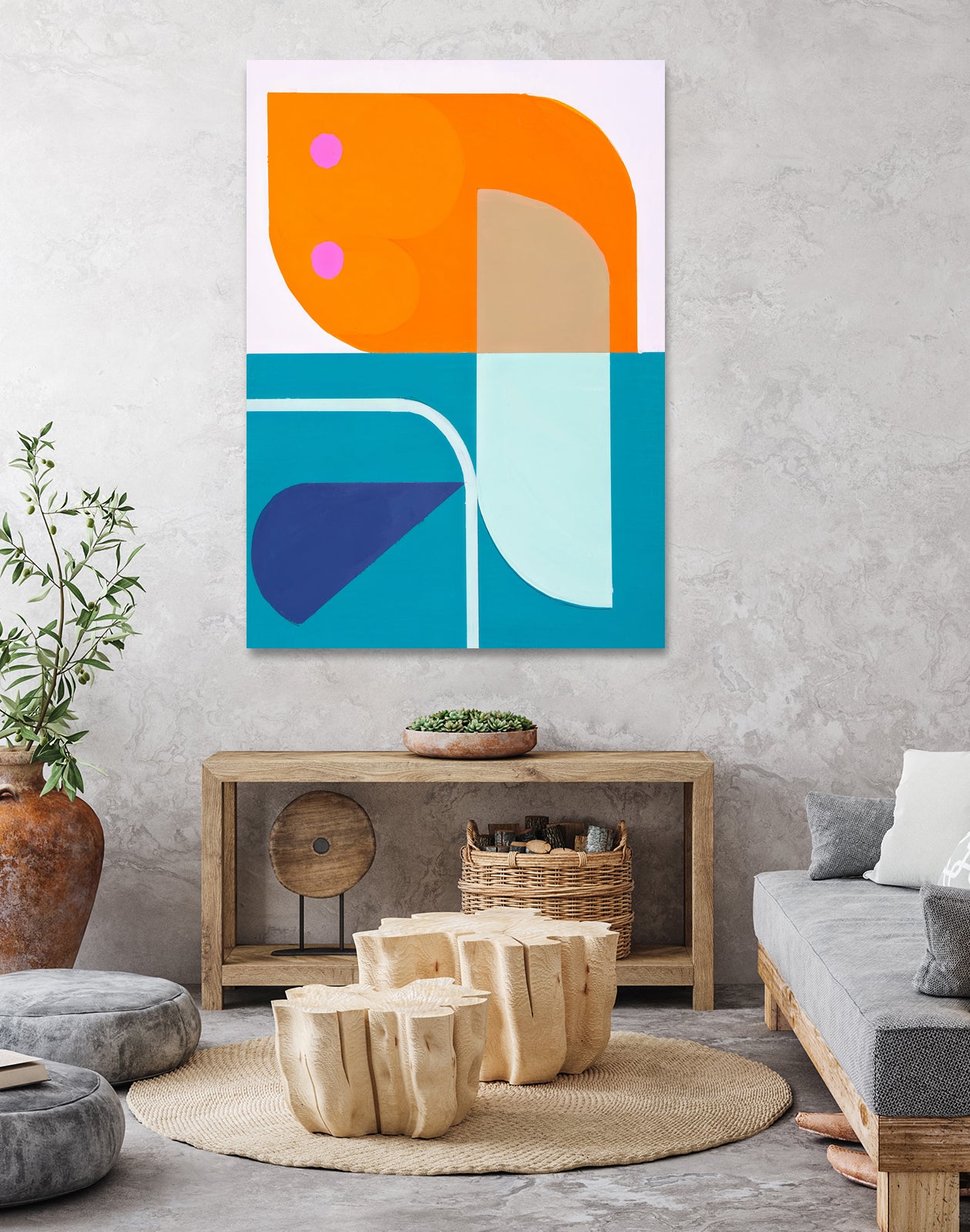 Running Towards The Sun 2 by Marion Griese on GIANT ART - orange abstract