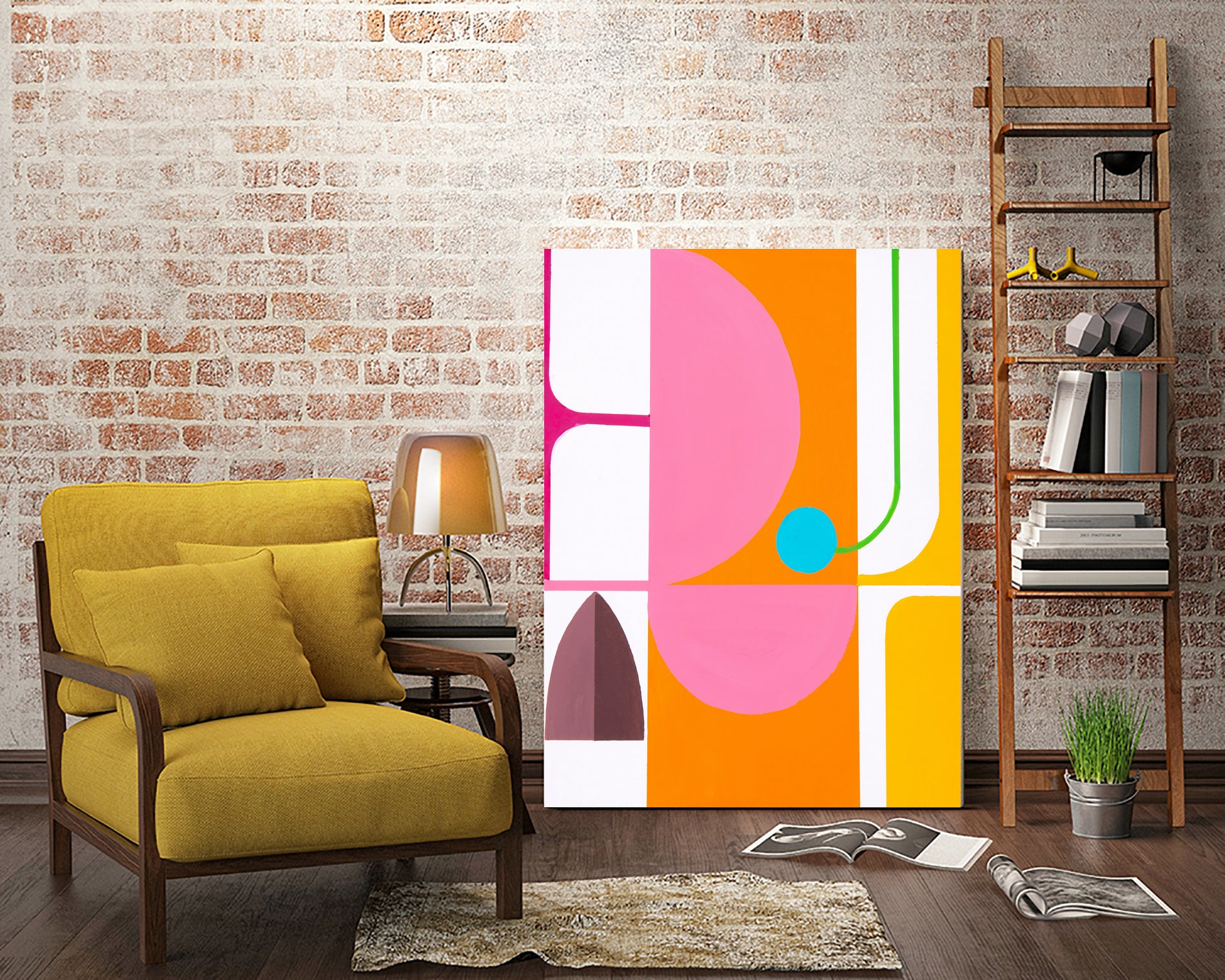 Running Towards the Sun 3 by Marion Griese on GIANT ART - orange abstract