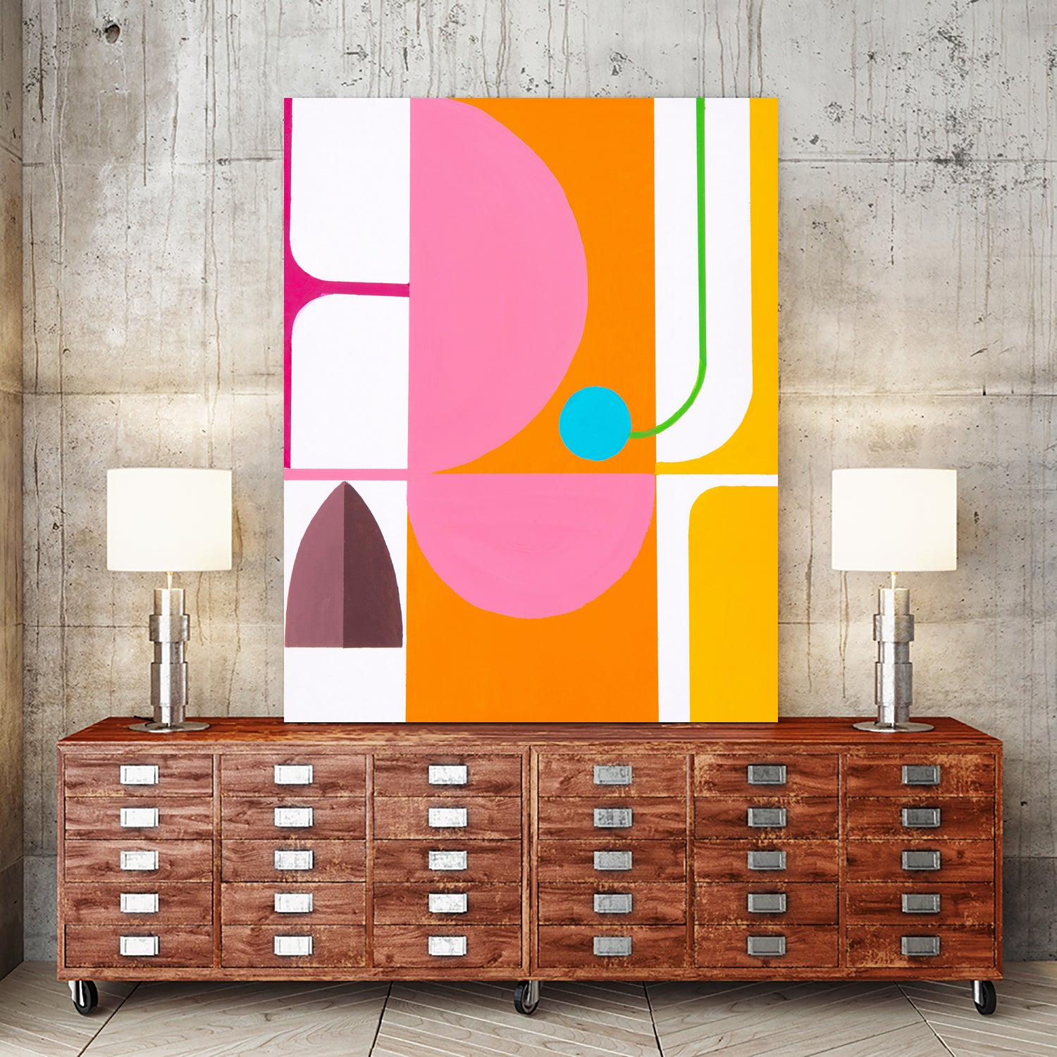 Running Towards the Sun 3 by Marion Griese on GIANT ART - orange abstract