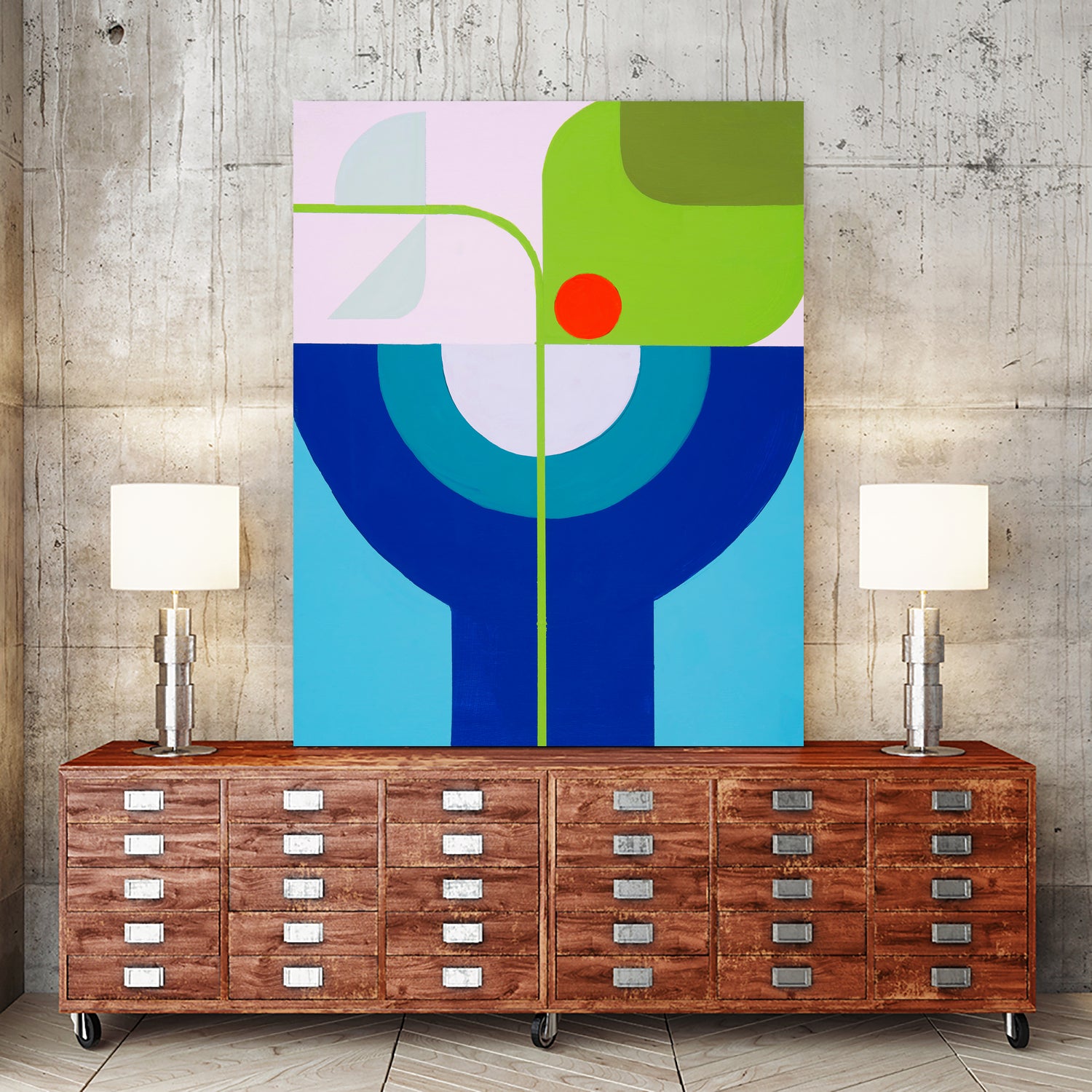 Running Towards the Sun 4 by Marion Griese on GIANT ART - green abstract