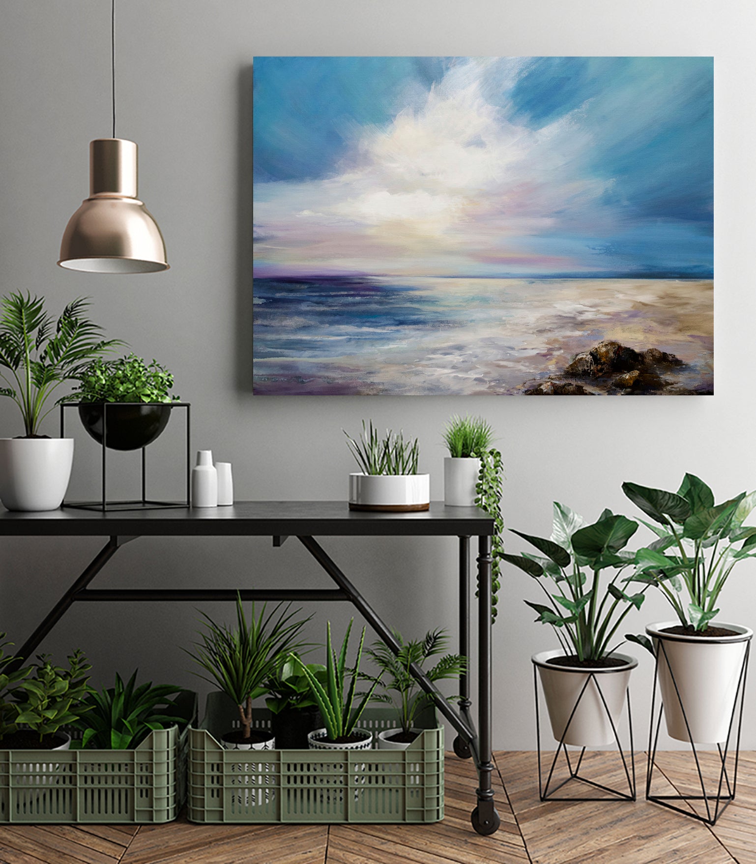 Blush of Dawn by Karen Hale on GIANT ART - gold landscapes