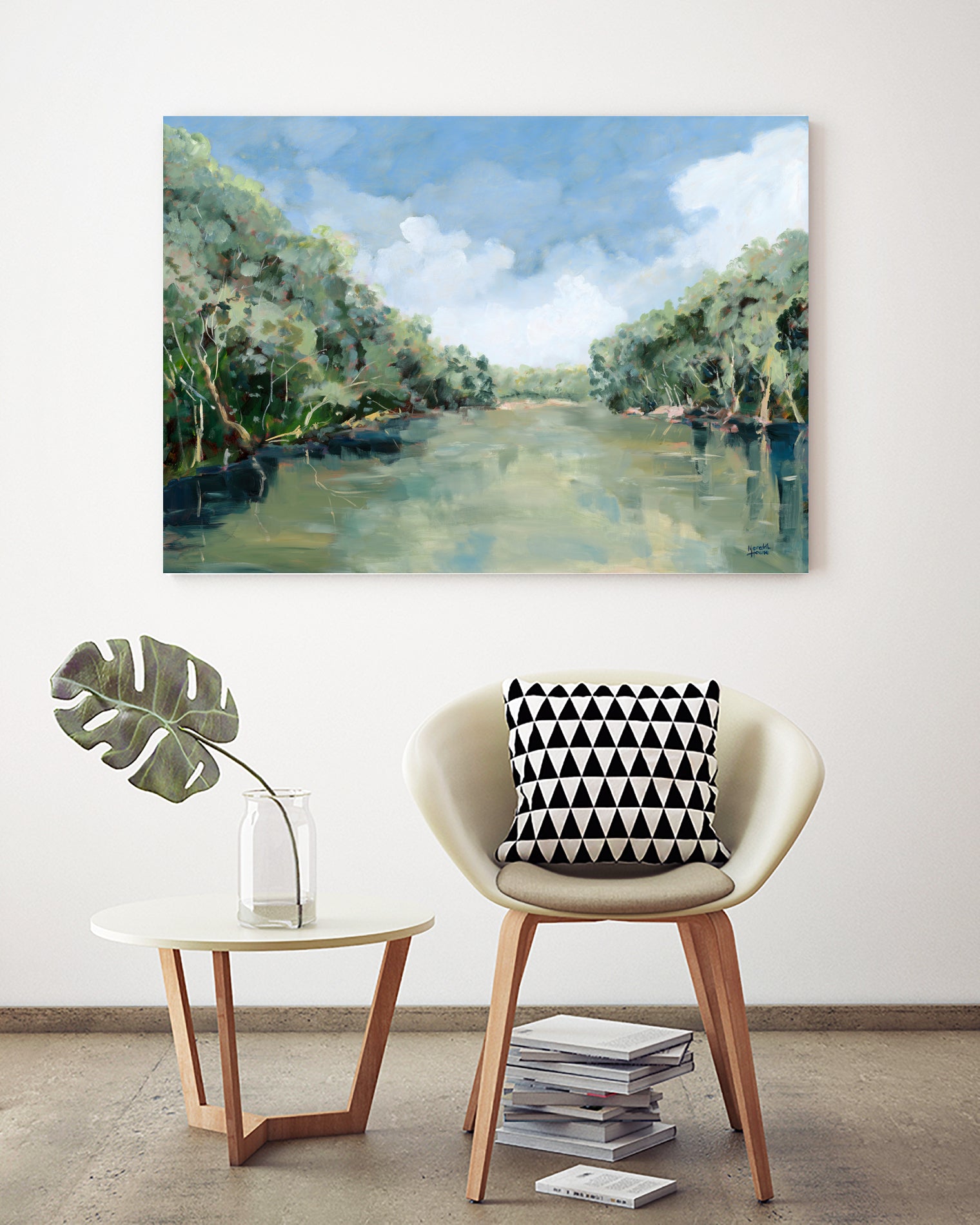 Murray River by Meredith Howse on GIANT ART - green abstracts