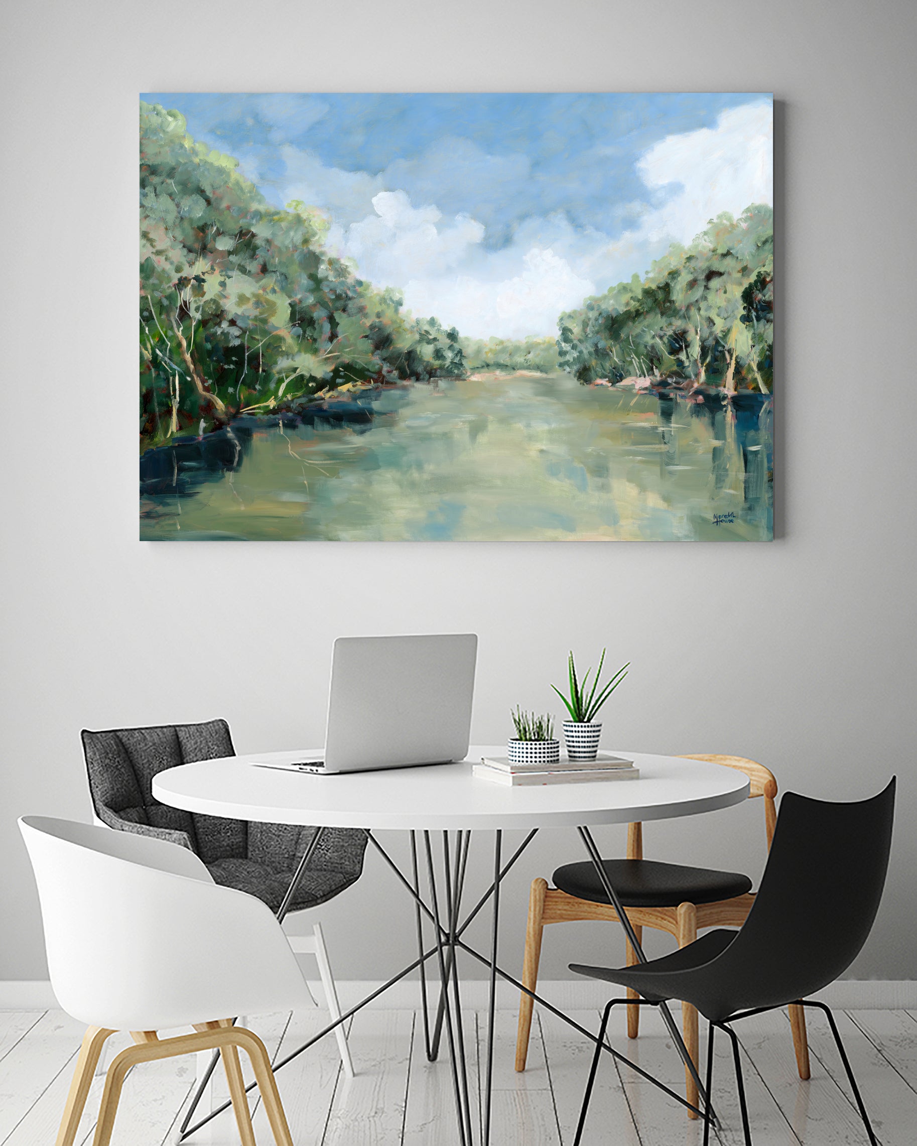 Murray River by Meredith Howse on GIANT ART - green abstracts