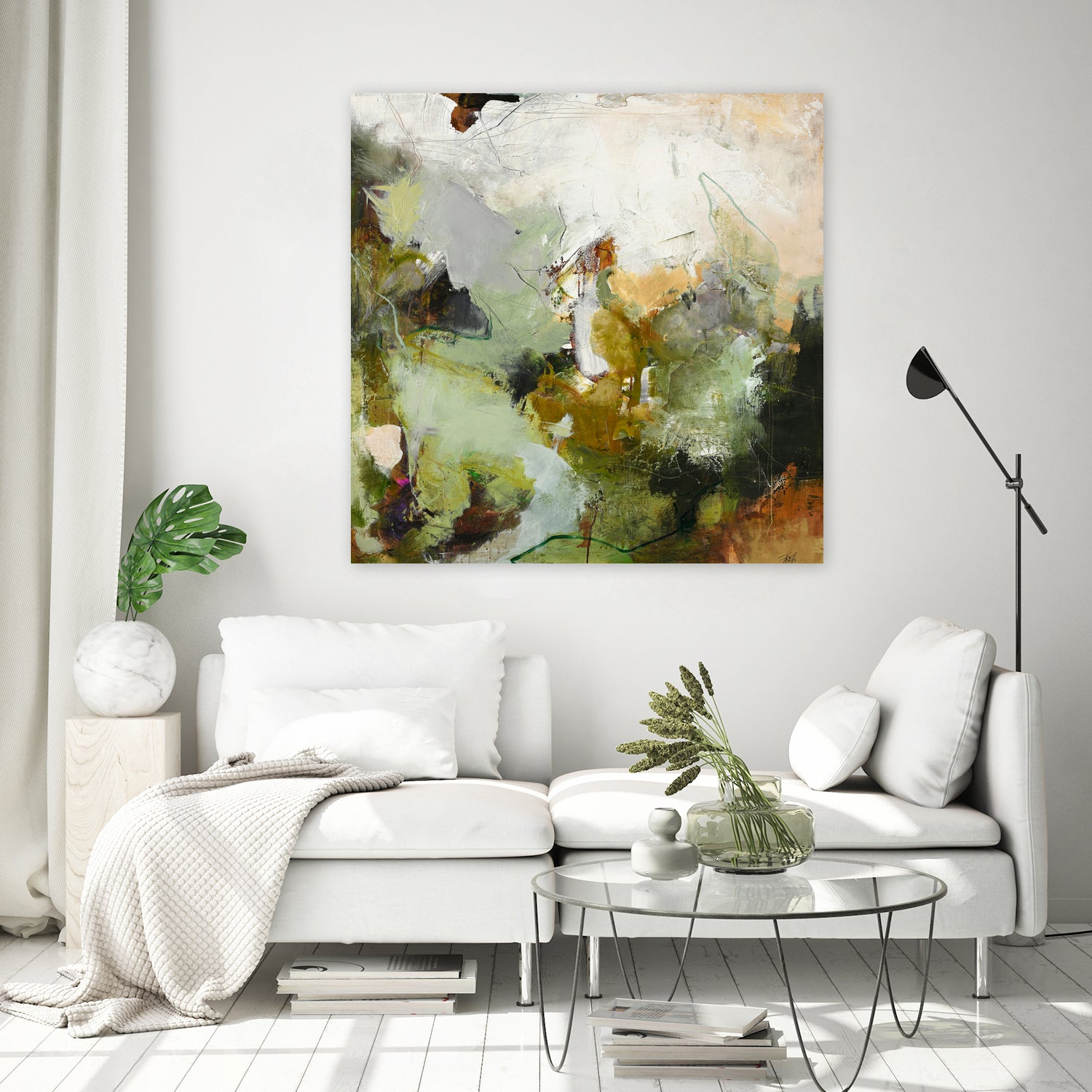Evergreen 1 by Design Fabrikken on GIANT ART - gold floral/still life