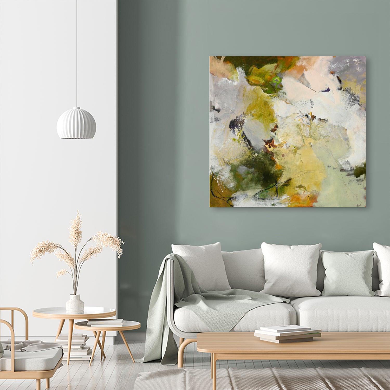 Evergreen 2 by Design Fabrikken on GIANT ART - gold floral/still life