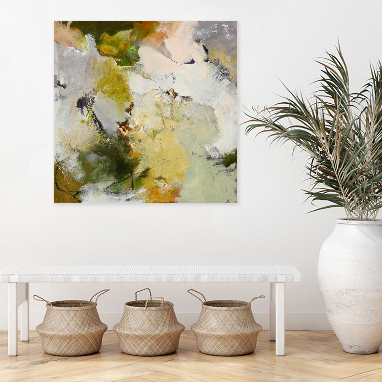 Evergreen 2 by Design Fabrikken on GIANT ART - gold floral/still life