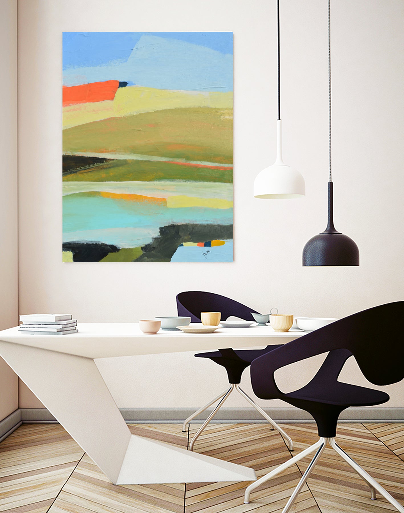 Colorfield No. 16 by Jan Weiss on GIANT ART - green landscapes