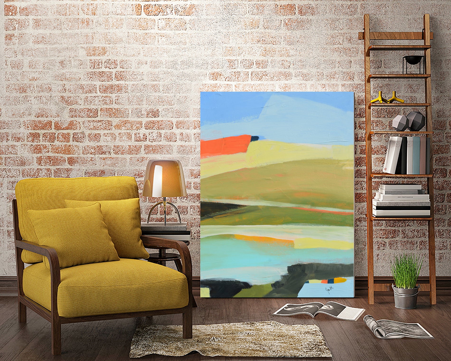 Colorfield No. 16 by Jan Weiss on GIANT ART - green landscapes