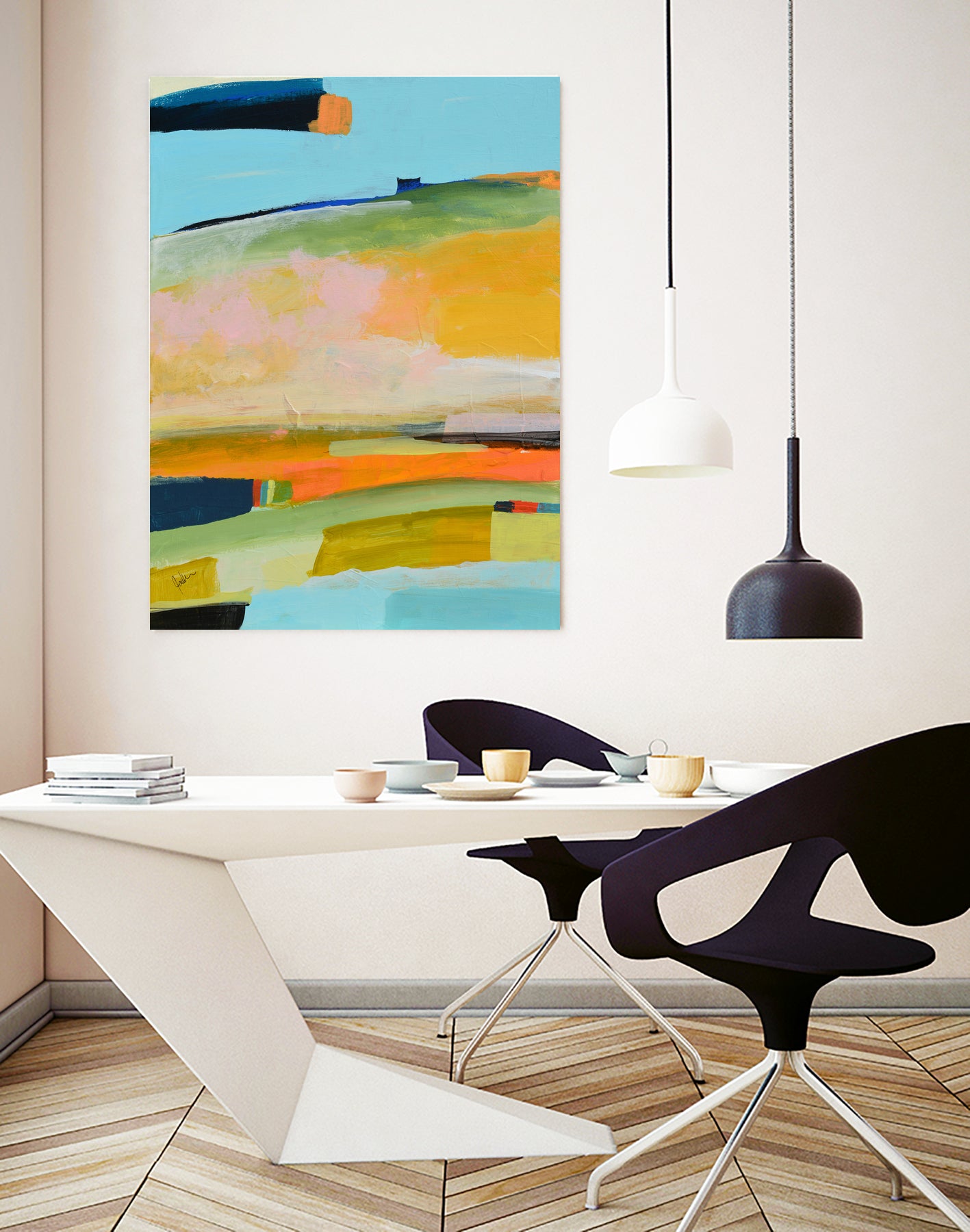 Colorfield No. 17 by Jan Weiss on GIANT ART - green landscapes