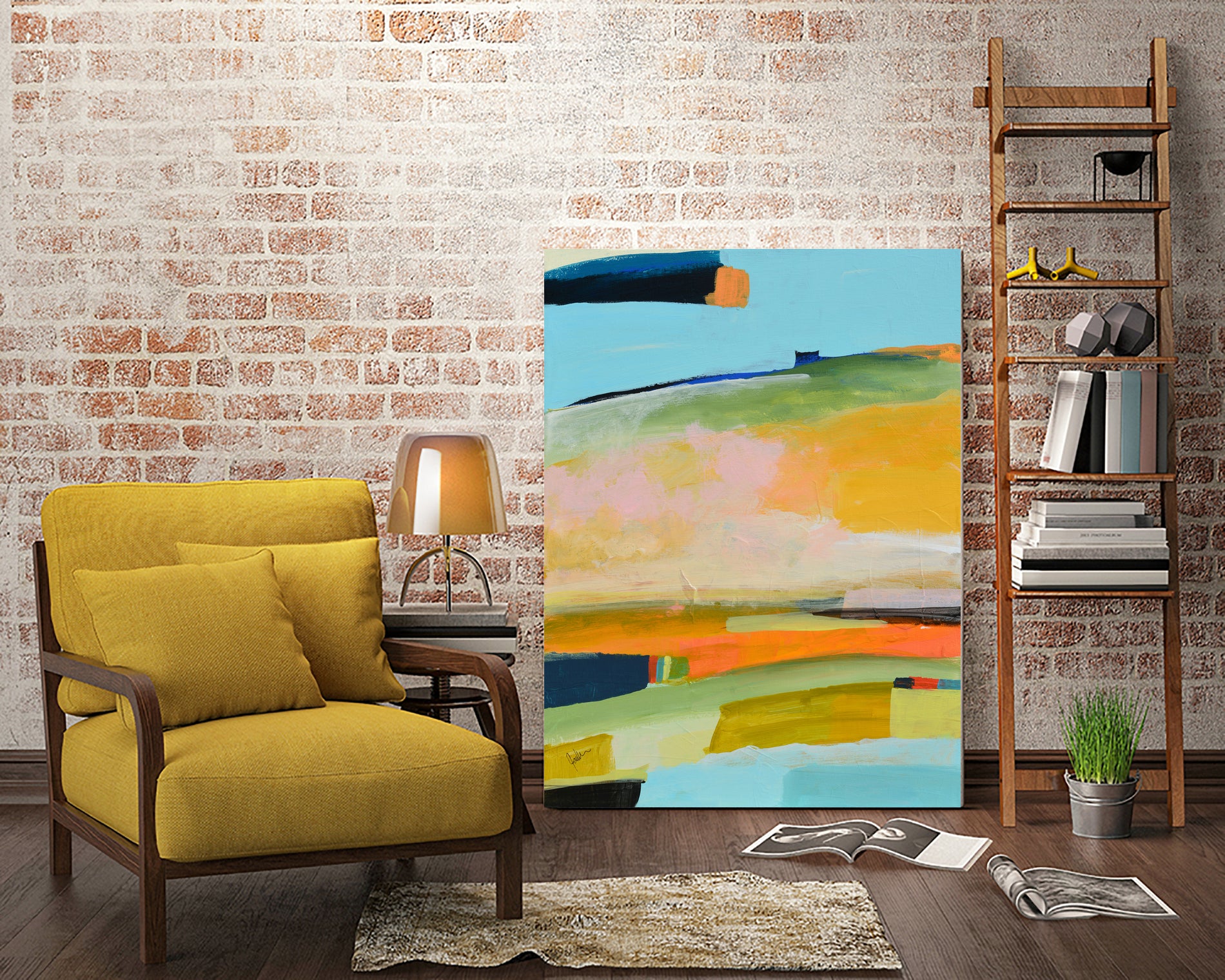 Colorfield No. 17 by Jan Weiss on GIANT ART - green landscapes